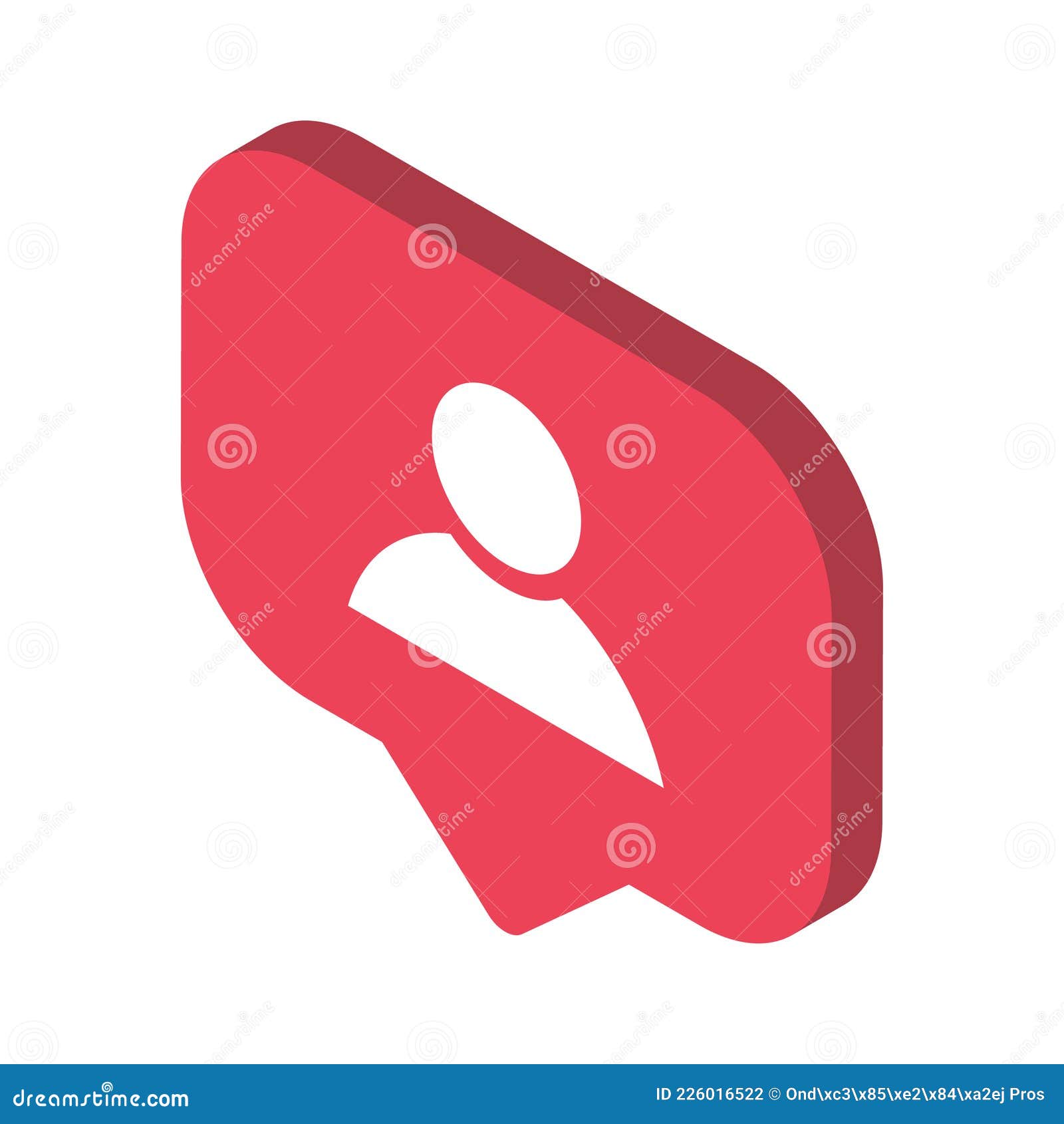 Follower Isometric Notification Symbol for Application Instagram. Web