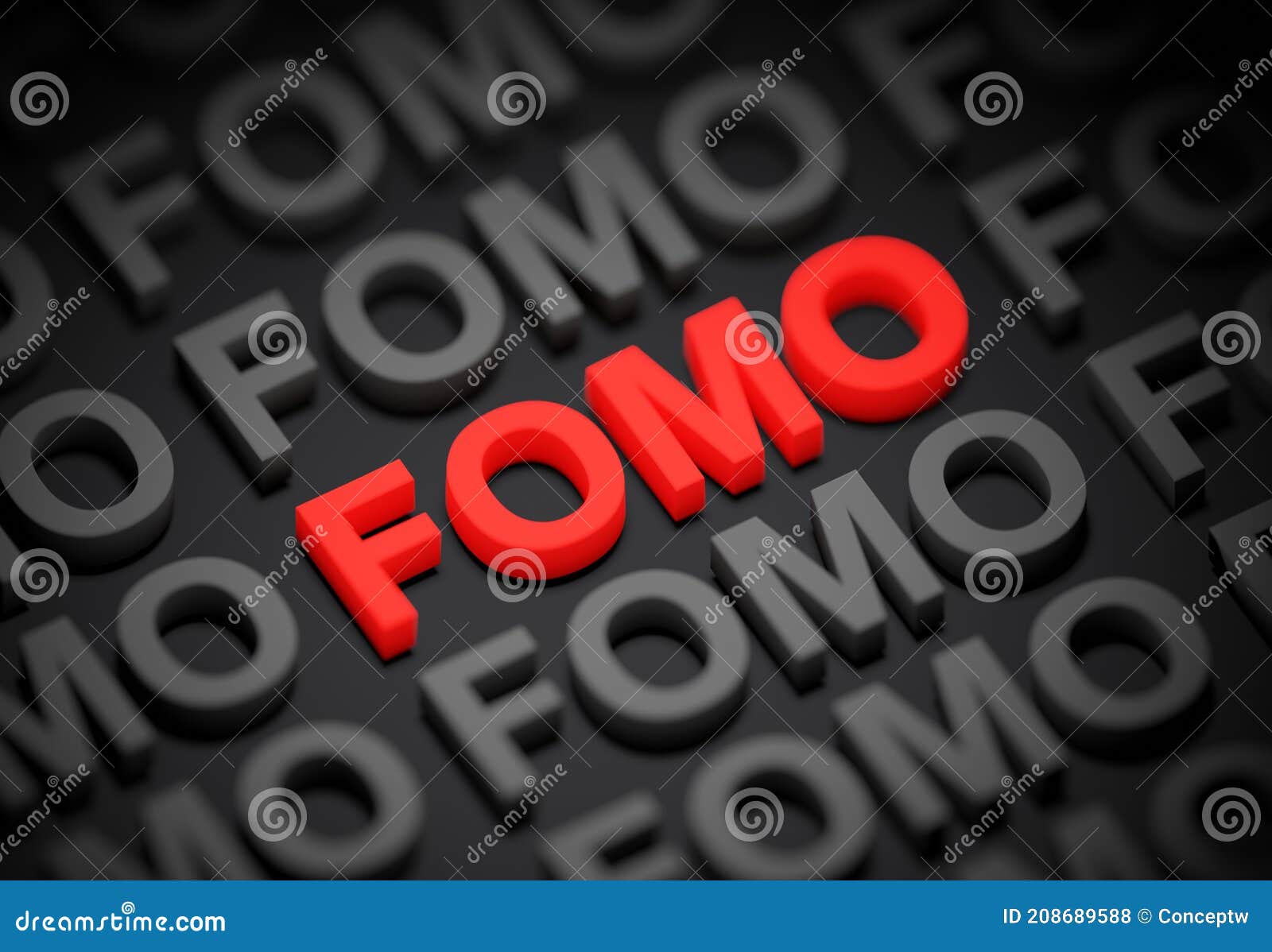 fomo - fear of missing out conceptual tagcloud background