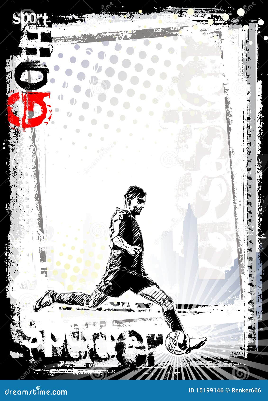 Fond 2 D'affiche Du Football Illustration de Vecteur ...