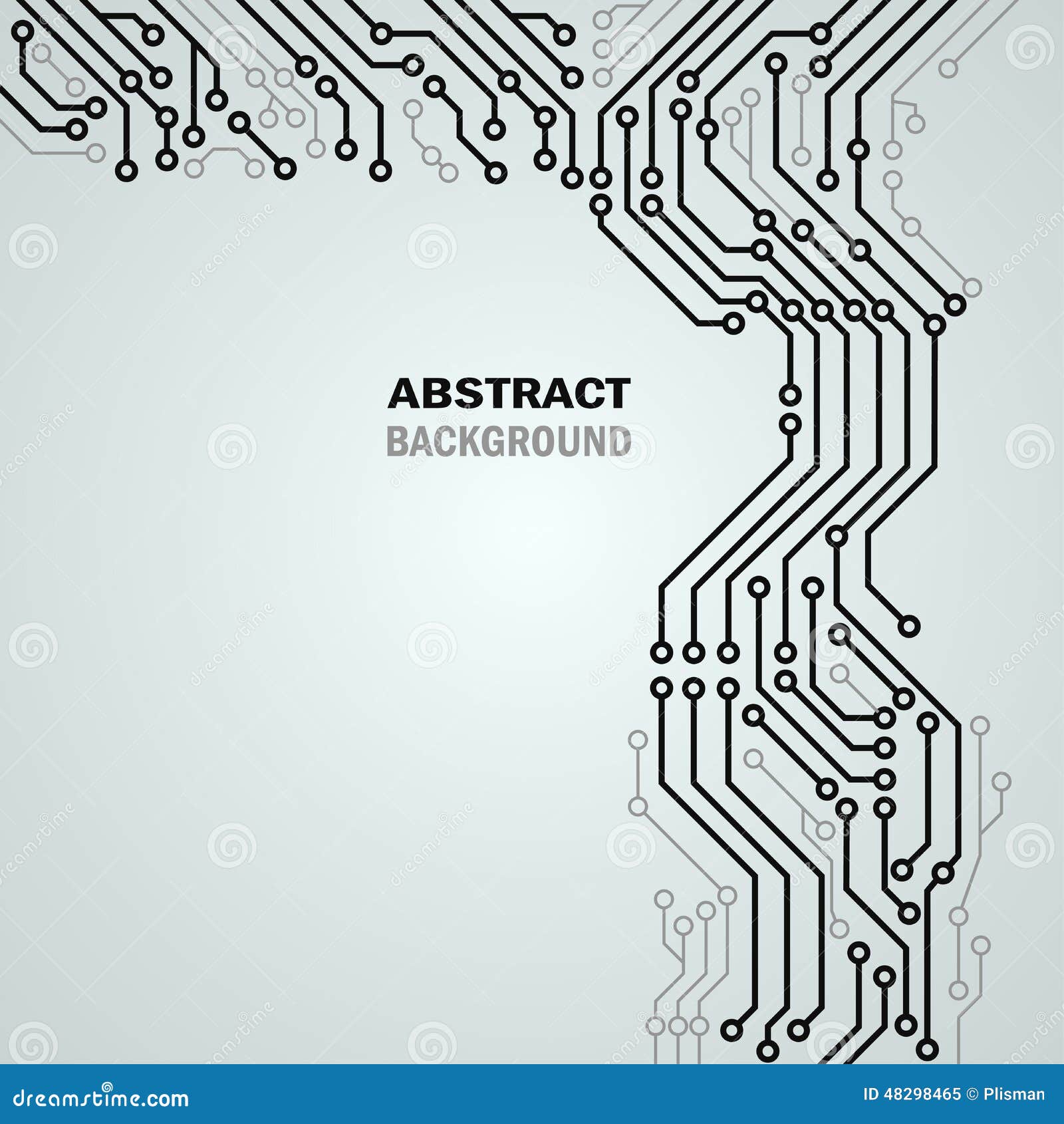 Fond Abstrait Avec La Carte électronique Illustration de Vecteur