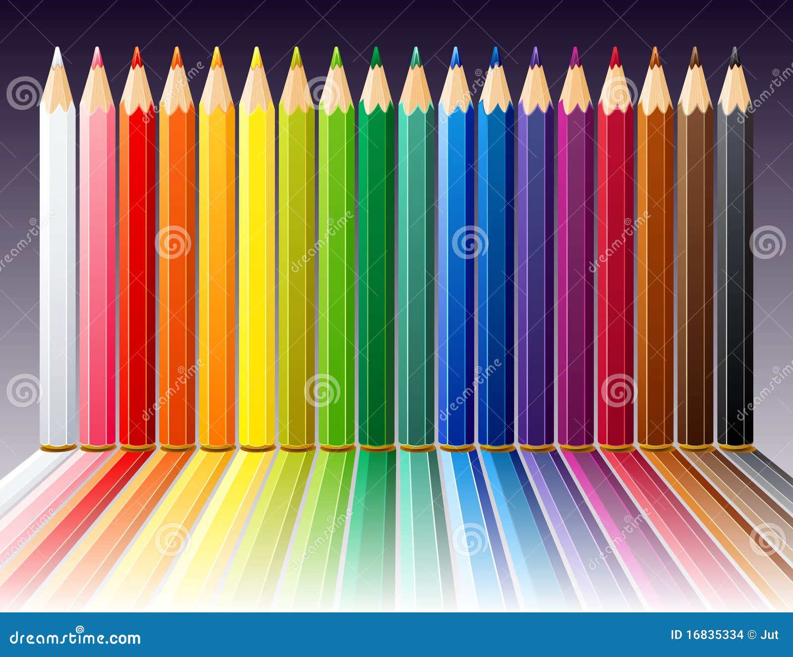 Fond Avec Des Crayons De Couleur Illustration de Vecteur Illustration