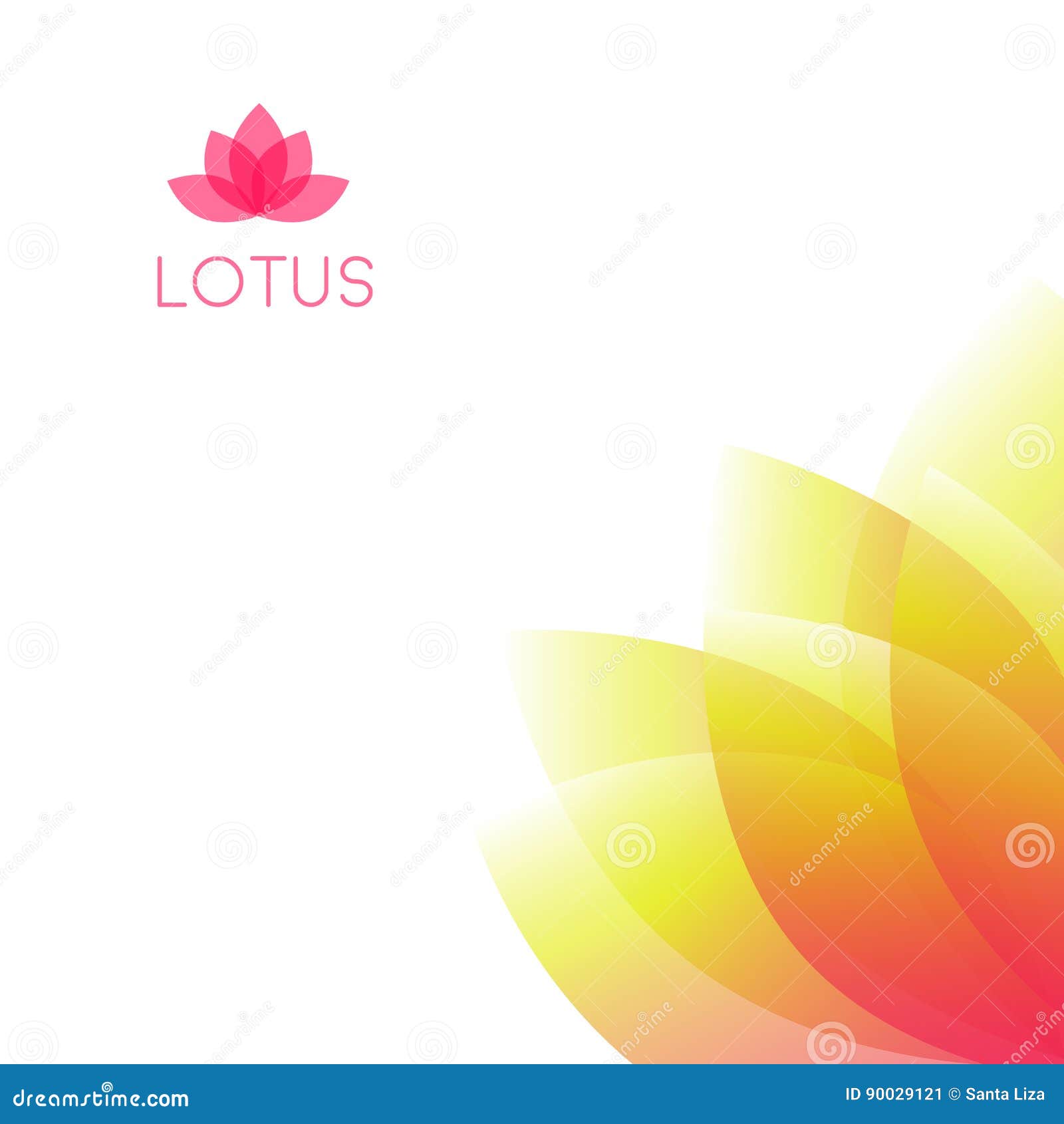 Fond Clair De Fleur De Lotus Illustration De Vecteur