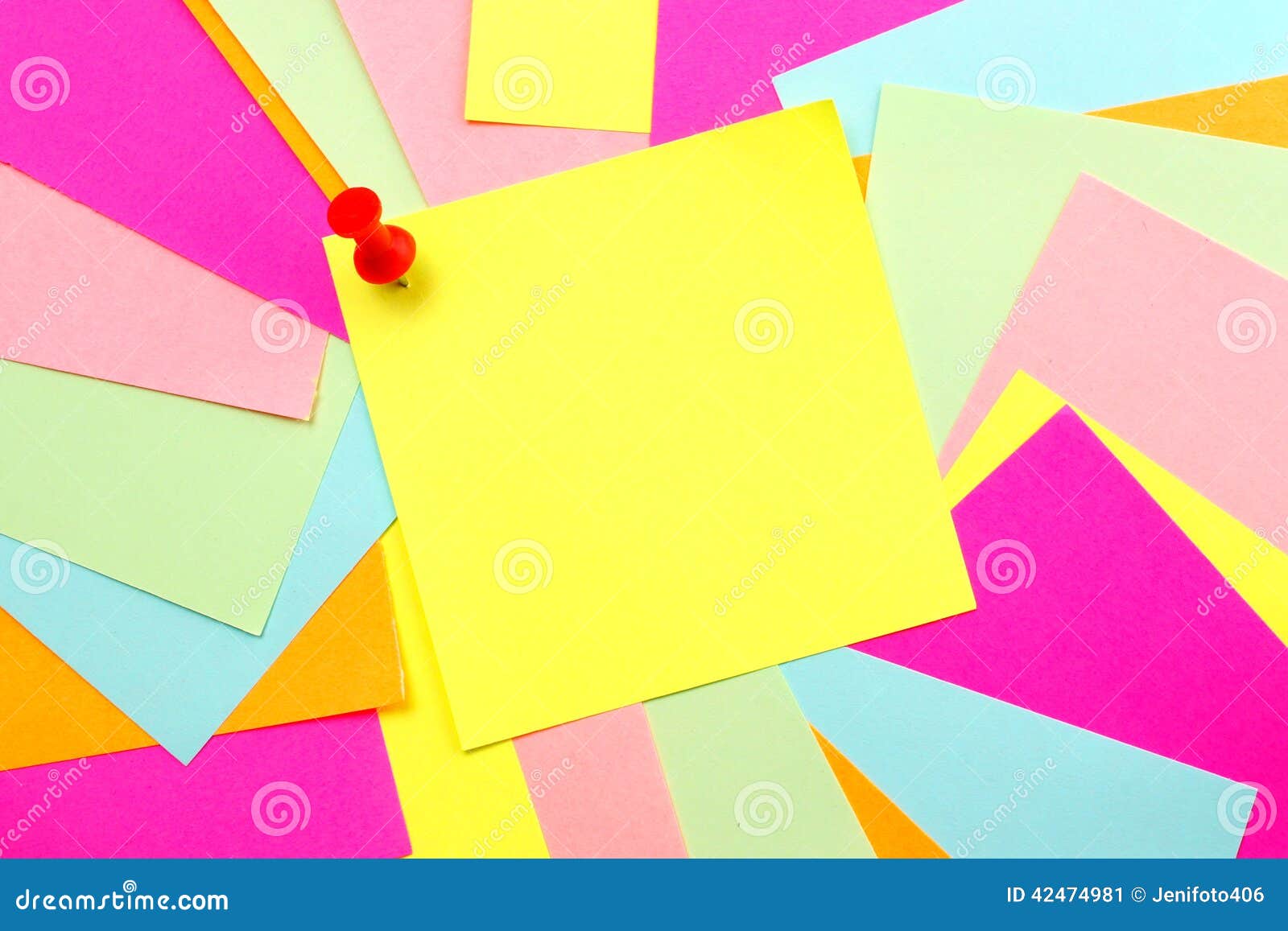 Fond Coloré De Note De Post-it Image stock - Image du notepaper, objet:  42474981