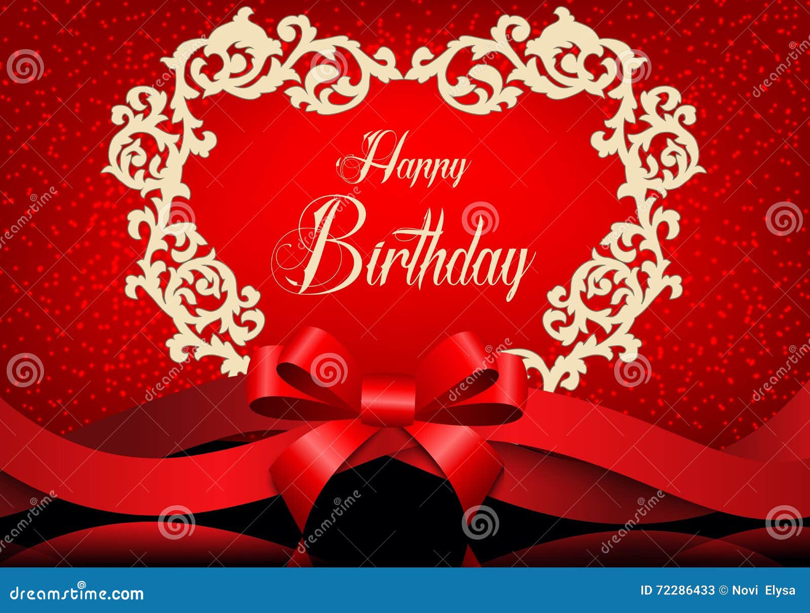 Fond D Anniversaire Avec La Carte De Voeux D Or Et Le Ruban Rouge Illustration De Vecteur Illustration Du Lumineux Coeur Fond D Anniversaire Avec La Carte De Voeux D Or Et Le Ruban Rouge Illustration De Vecteur Illustration Du Lumineux Coeur