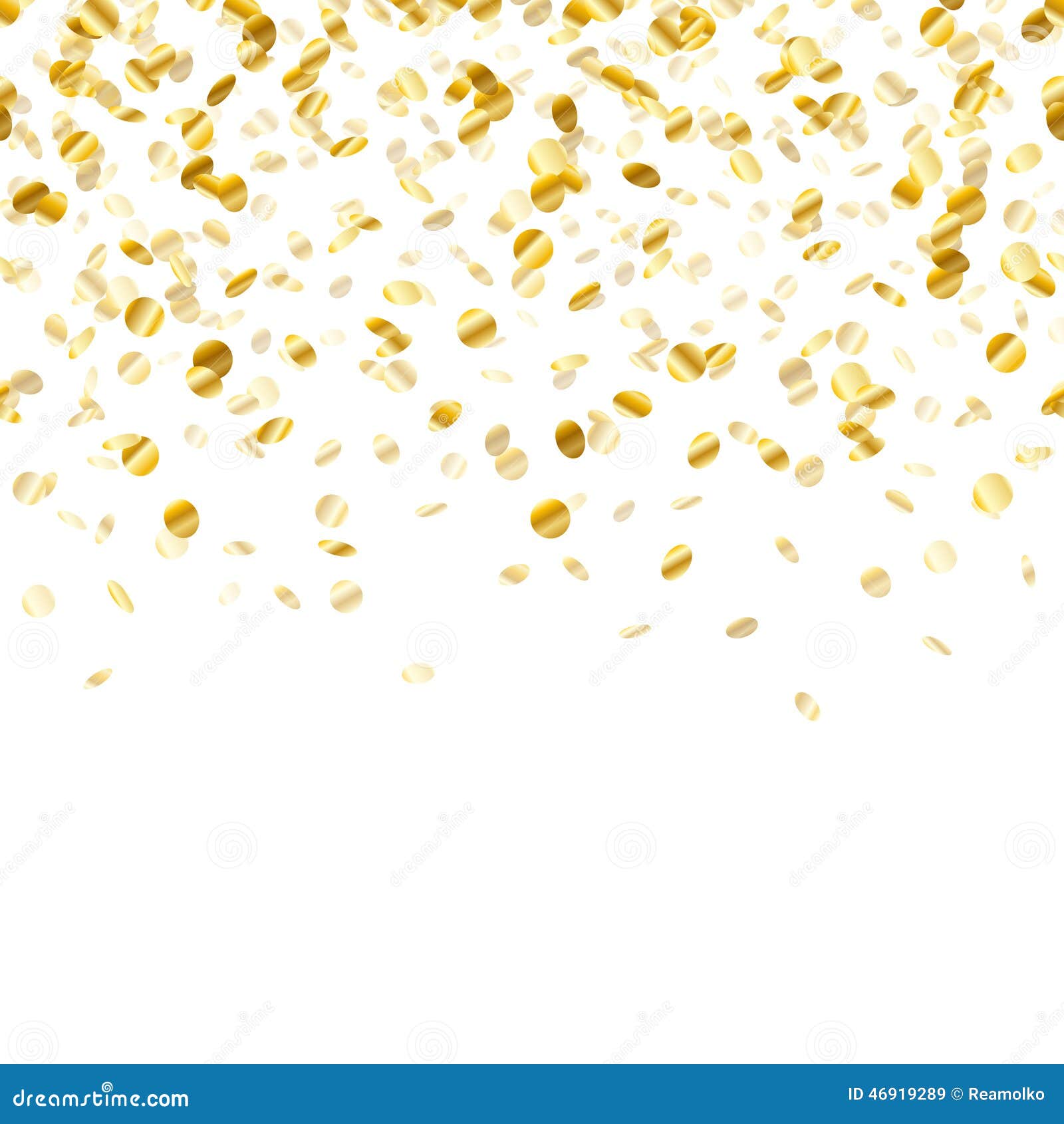 Fond D'or De Confettis Horizontal Sans Couture 