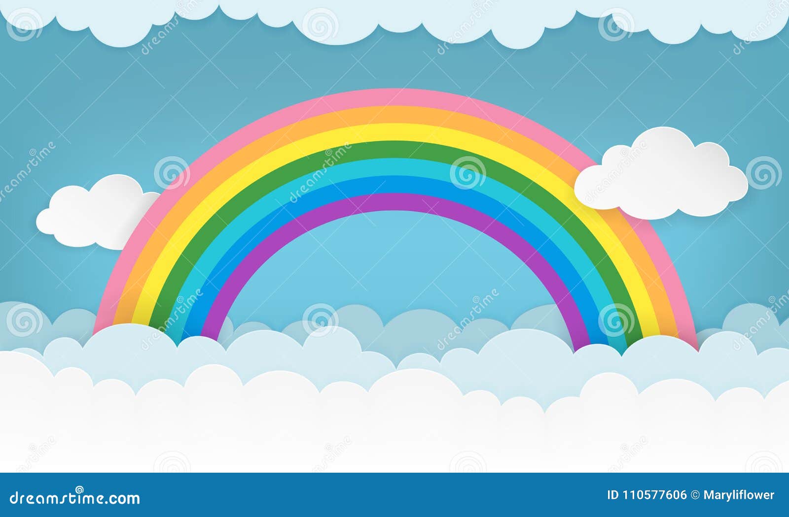 Avoir Images Fond De Cloudscape De Bande Dessinee Avec Les Nuages Et L Arc En actualisé par