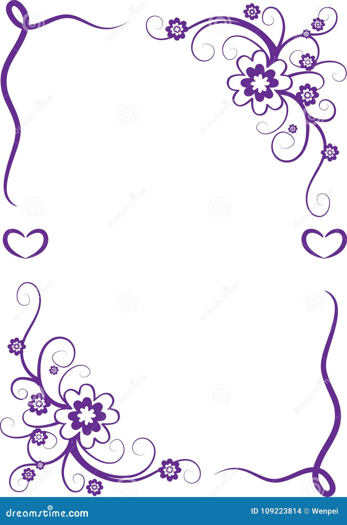 Fond De Dessin De Fleur Et De Papillon Illustration De