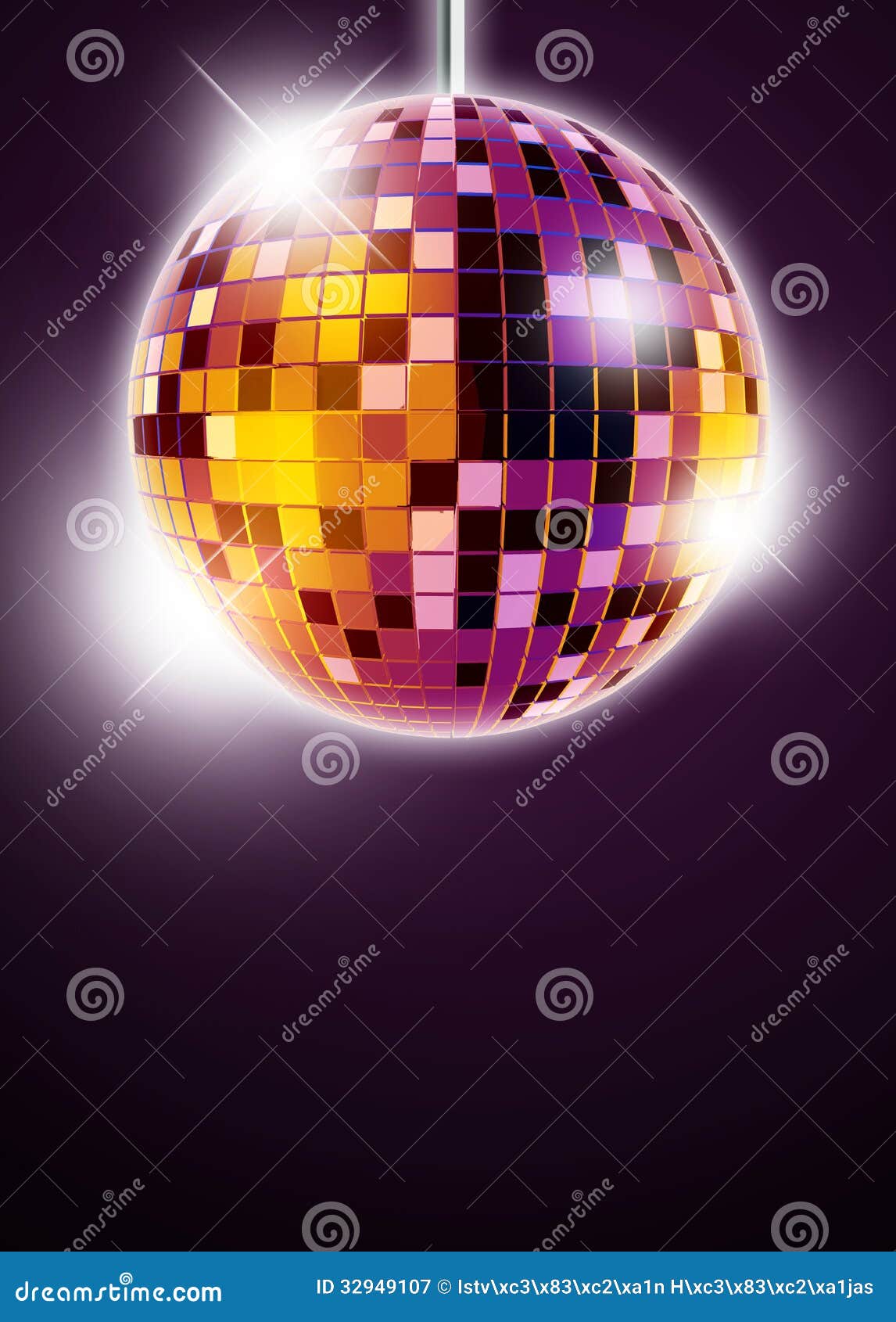 Fond De Disco De Mirrorball Illustration Stock Illustration du glace