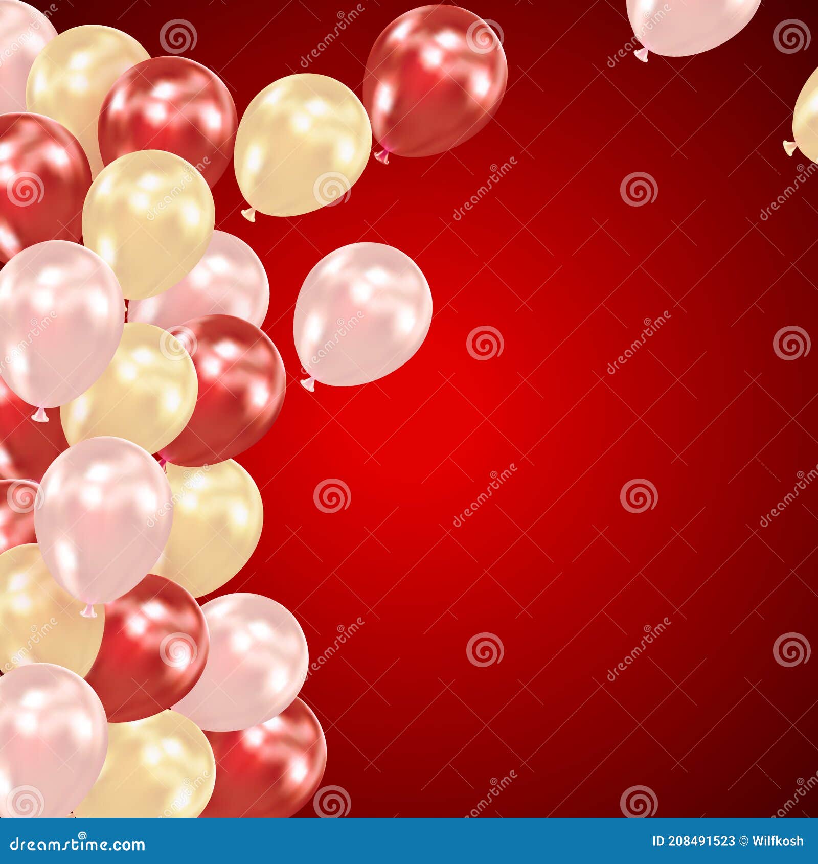 Fond De Fête Rouge Foncé Avec Des Ballons D'hélium. Conception De Vacances  Pour Le Mariage De Jour De Cartes D'anniversaire D'anni Illustration de  Vecteur - Illustration du bonheur, anniversaire: 208491523