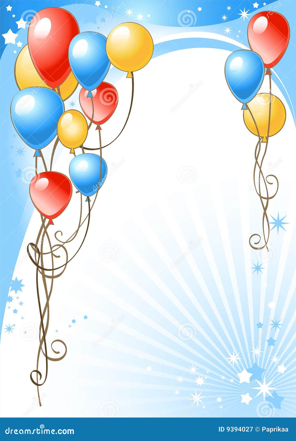 Fond De Joyeux Anniversaire Avec Des Ballons Illustration de Vecteur -  Illustration du lumineux, allumé: 9394027