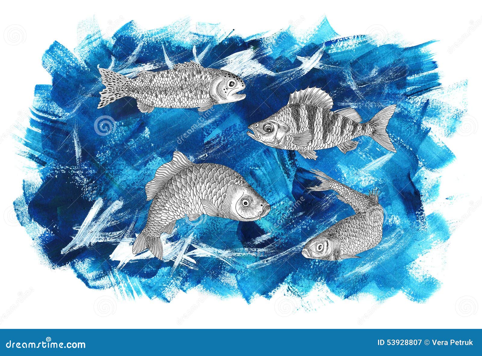 Fond De Mer Avec Des Poissons Illustration Stock Illustration Du Fond Poissons 5397