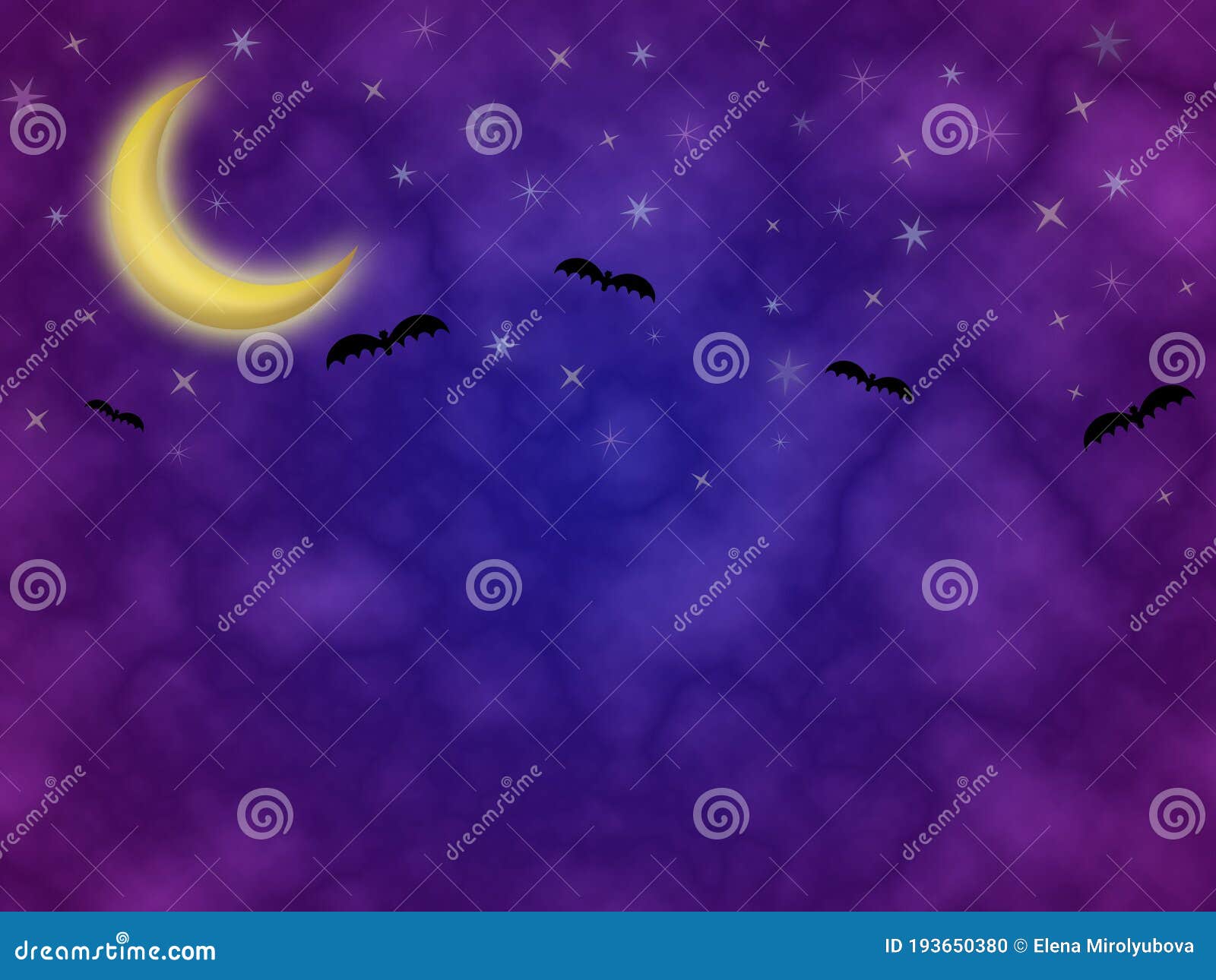 Chauve-souris Sur Le Fond De La Lune à La Lumière De La Nuit D'halloween