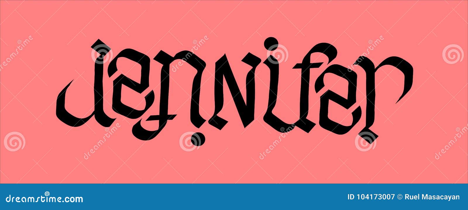 Fond De Plaine D'ambigram De Jennifer Illustration Stock - Illustration ...