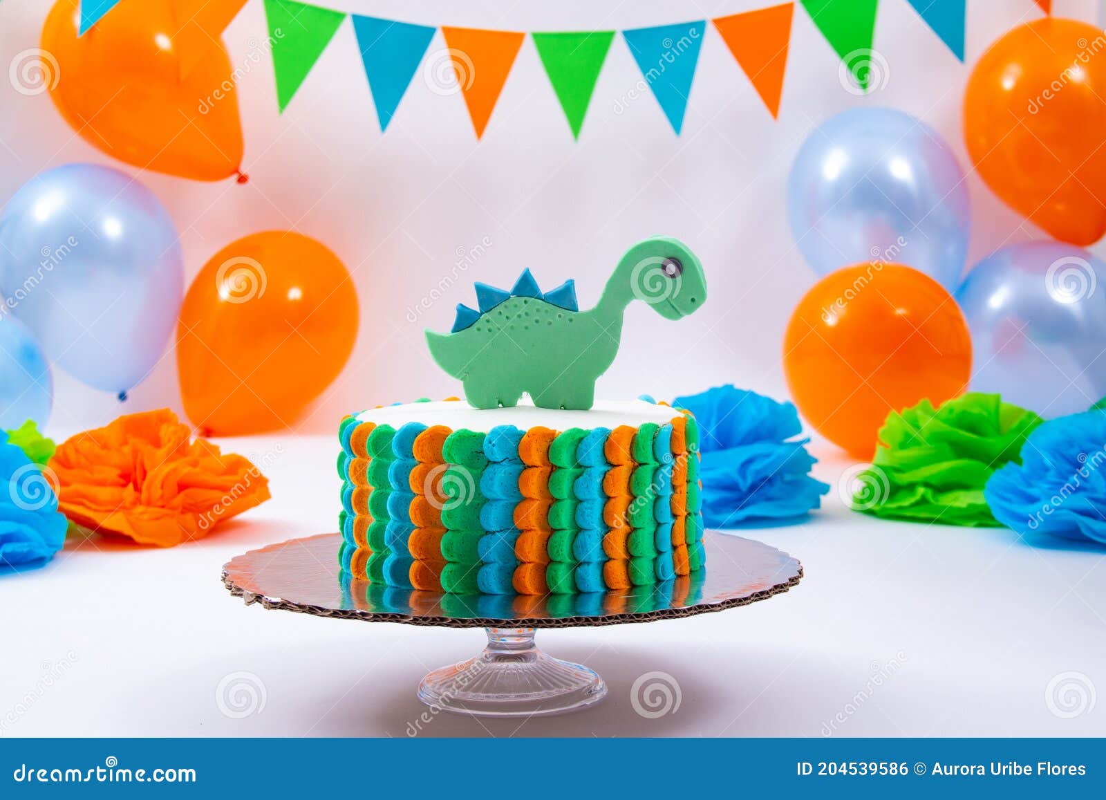 Décoration de gâteau Happy Birthday - Dinosaure