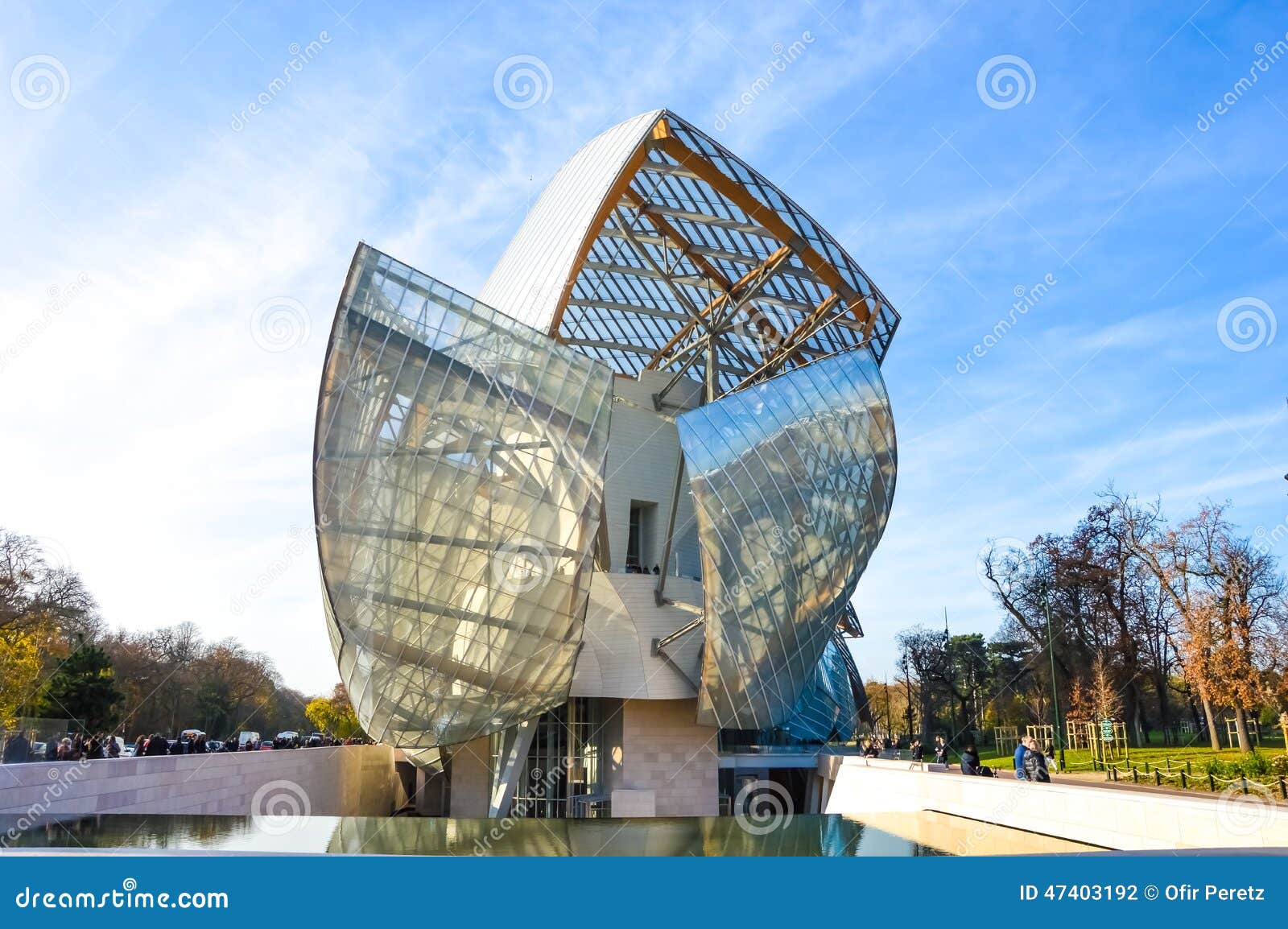 The Fondation Louis Vuitton Museum in Paris Editorial Image