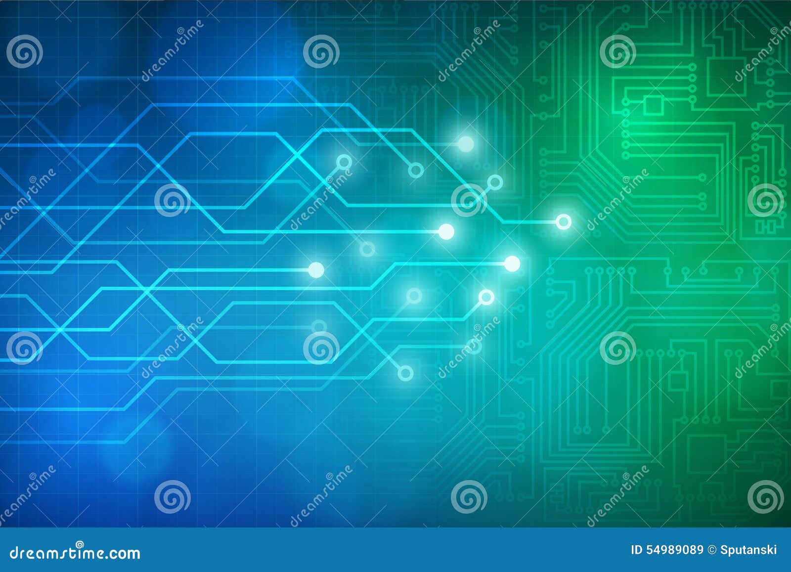 Fondo abstracto de la placa de circuito de la tecnología acodado