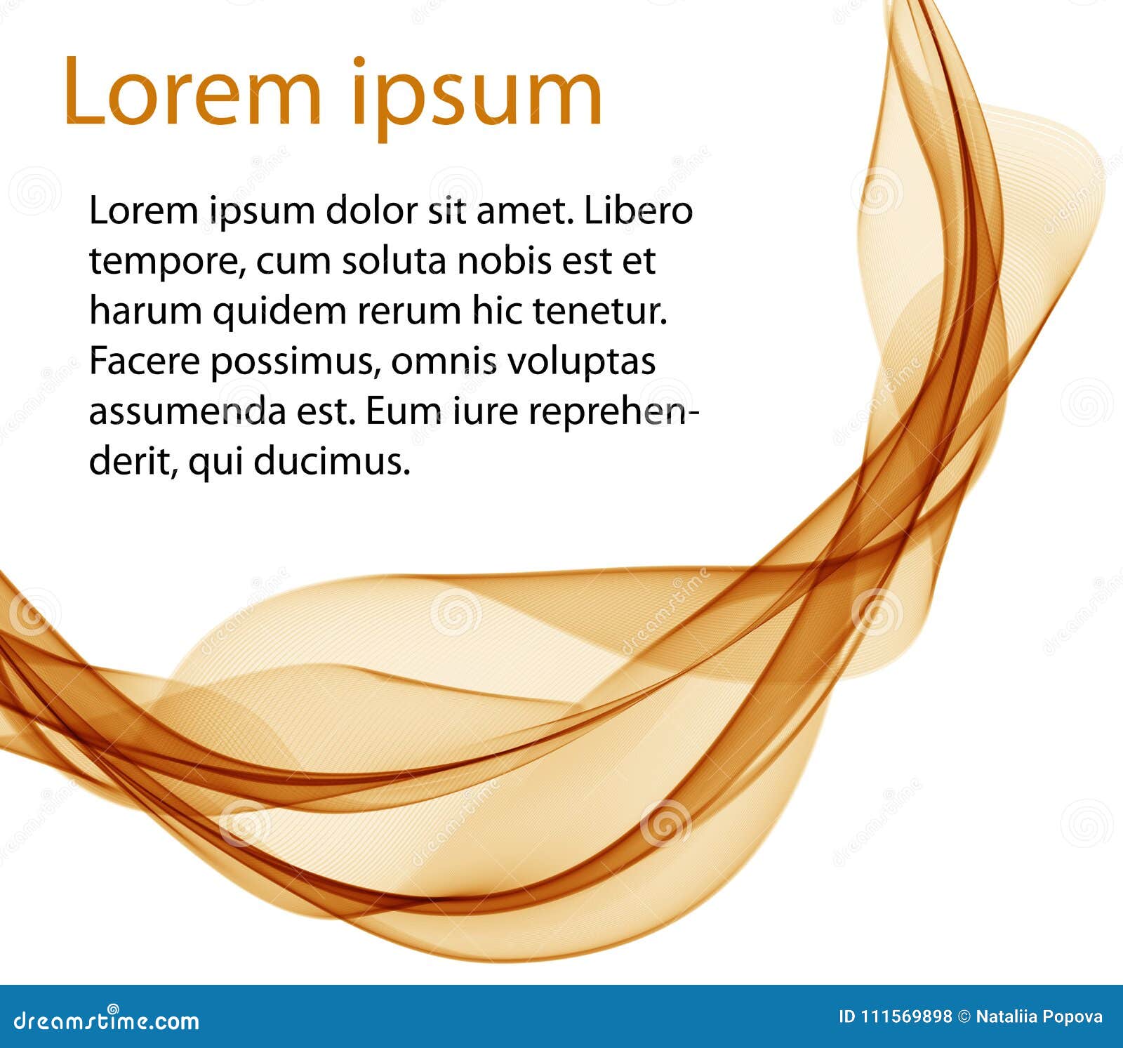 Fondo Abstracto De Ondas Anaranjadas Abstractas Ilustración del Vector