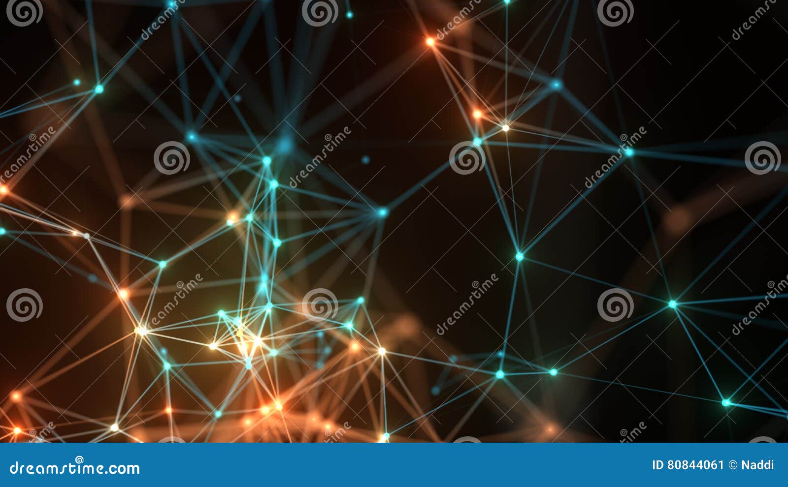 Fondo astratto della connessione di rete. Rete astratta di concetto, comunicazione, rete sociale, collegamento