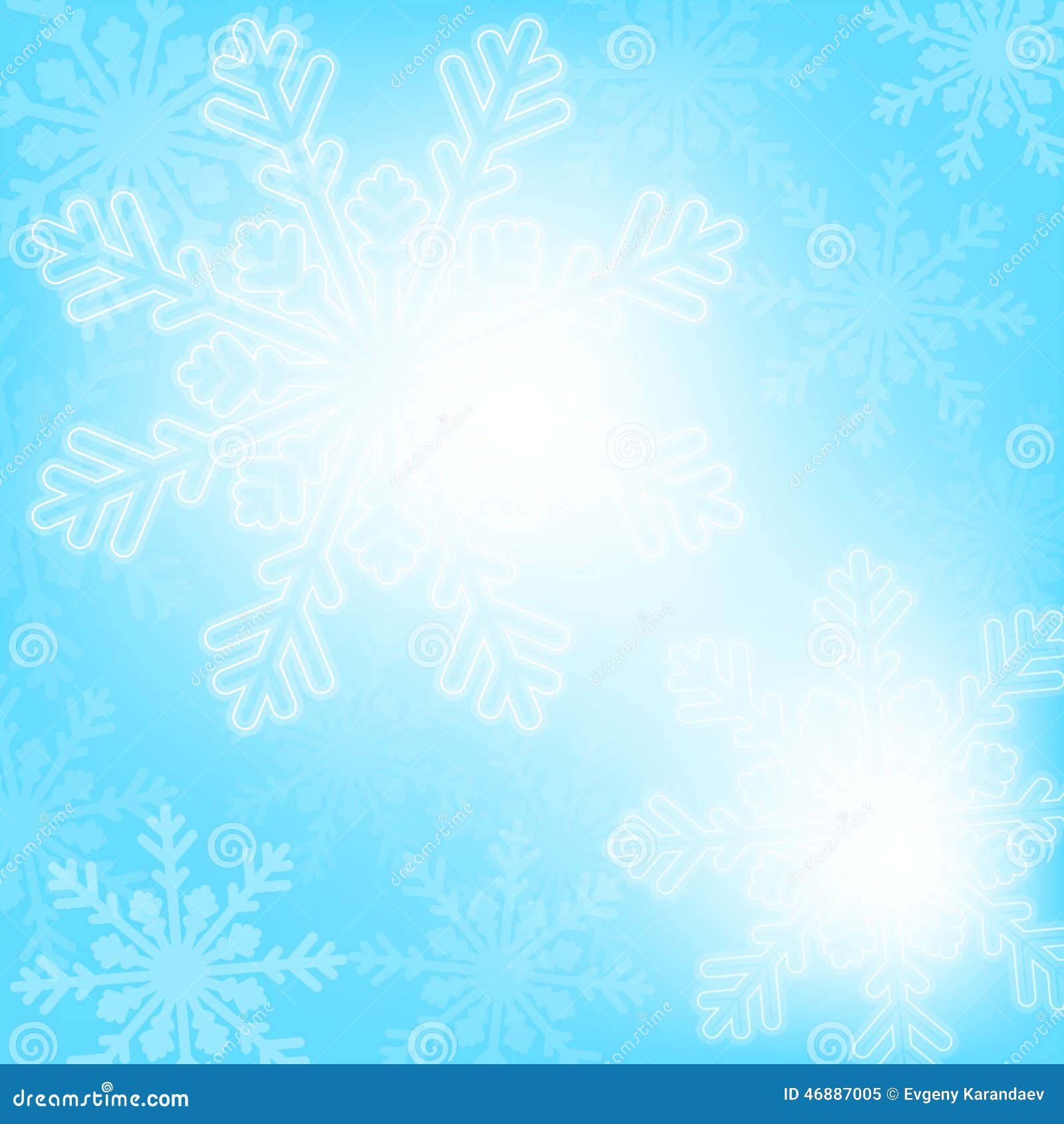 Fondo azul abstracto de los copos de nieve de la Navidad. Fondo azul abstracto de la Navidad con los copos de nieve