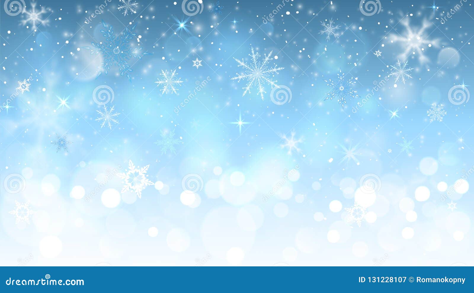Fondo Azul De La Navidad Con Los Copos De Nieve Ilustración del Vector -  Ilustración de tarjeta, ornamento: 131228107