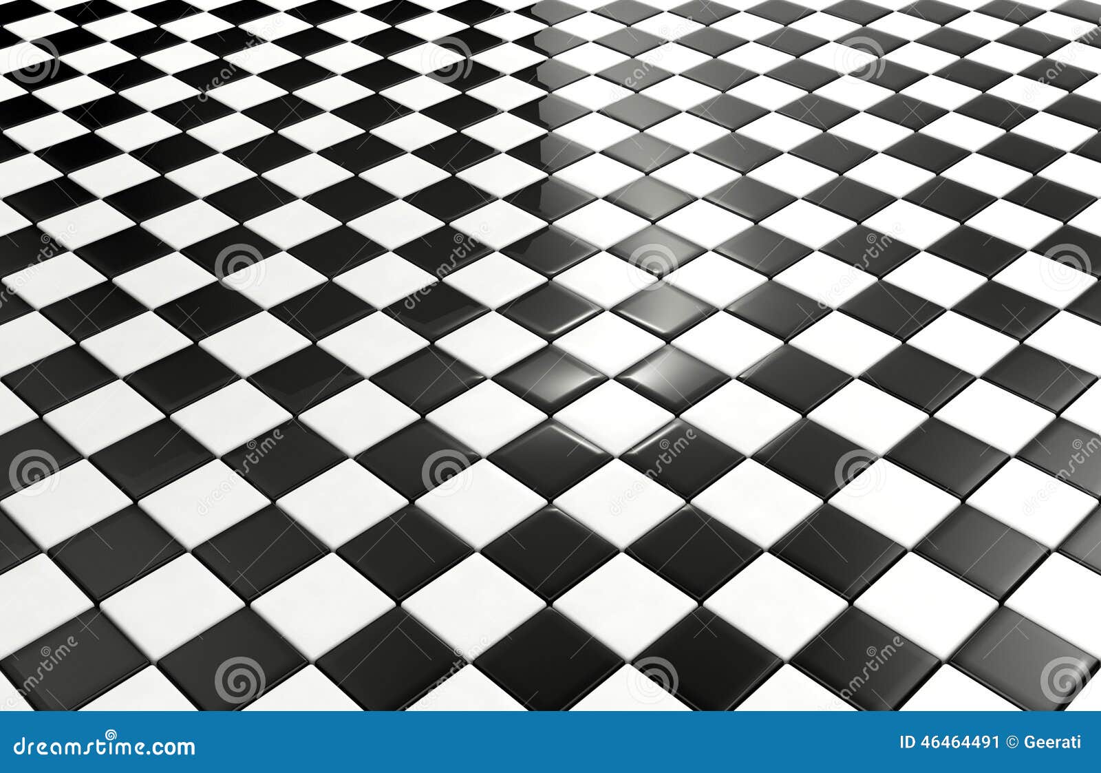 Fondo in Bianco E Nero Delle Mattonelle Illustrazione di Stock