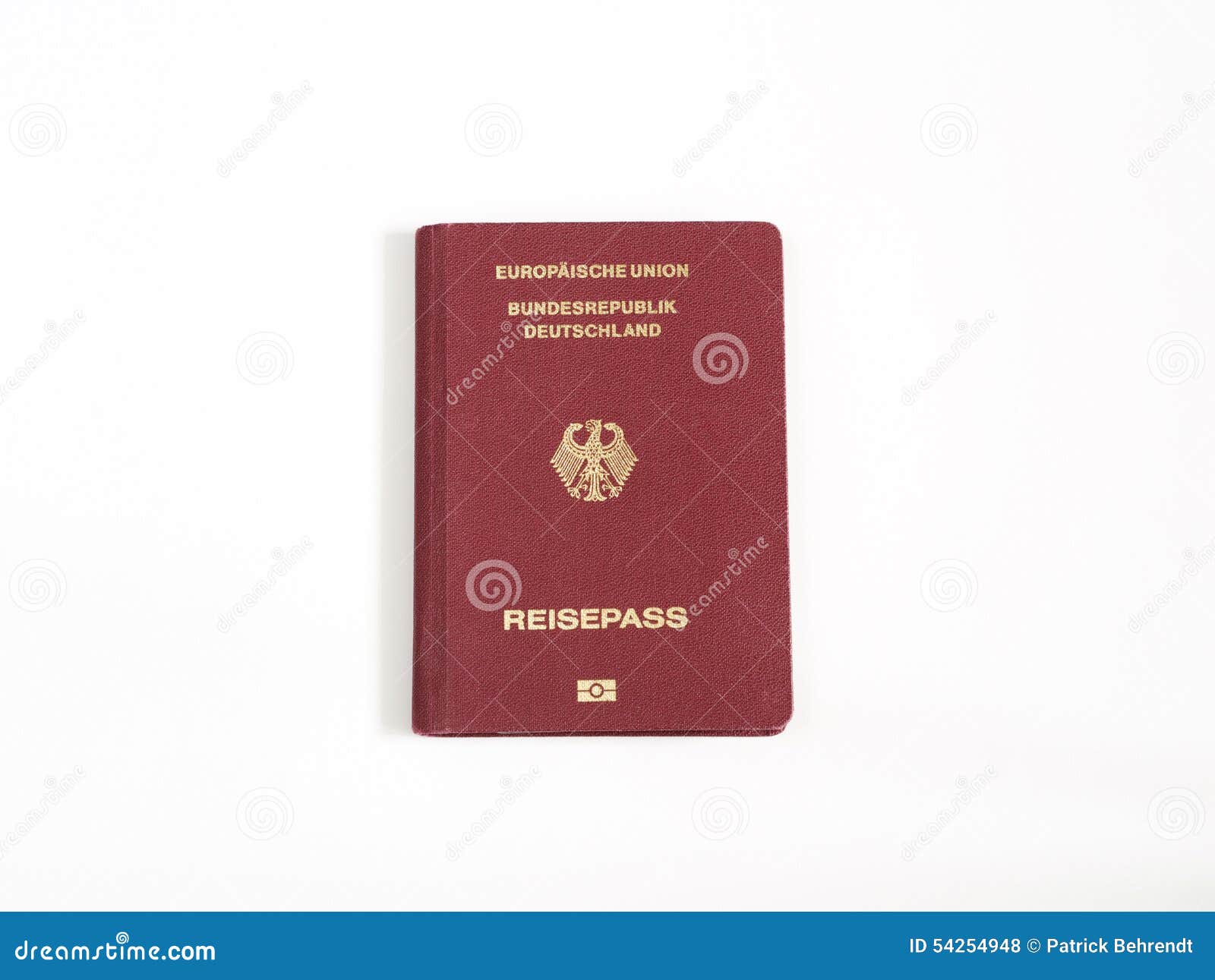 Fondo Blanco Aislado Pasaporte Alemán Foto de archivo Imagen de