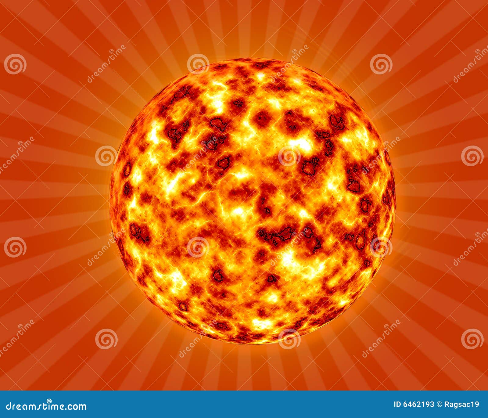 Fondo Caliente Del Sol Del Verano En 3d Stock de ilustración