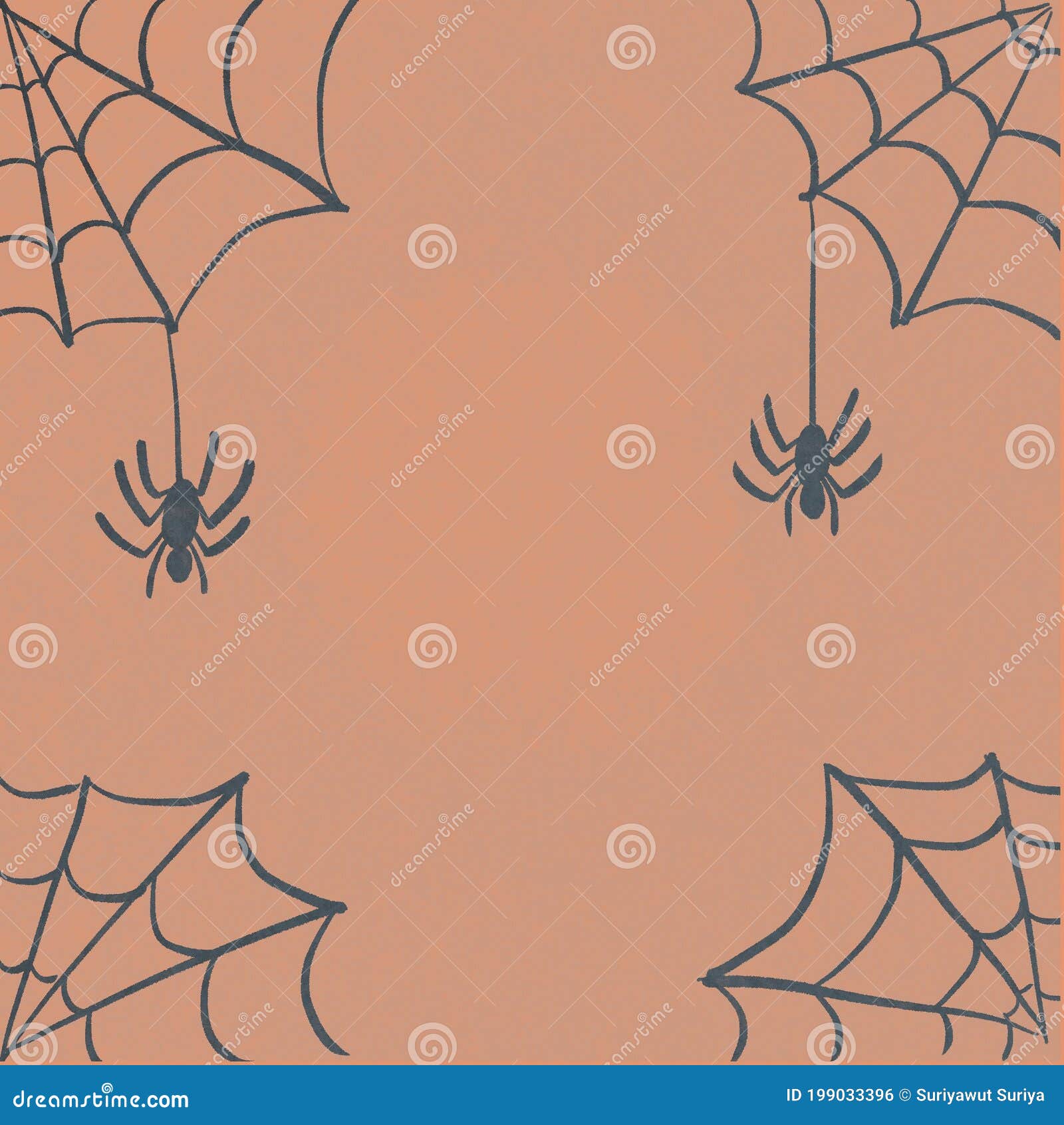 Fondo Colgante De Arañas Para Halloween, Ilustración Stock de ilustración -  Ilustración de horror, feliz: 199033396