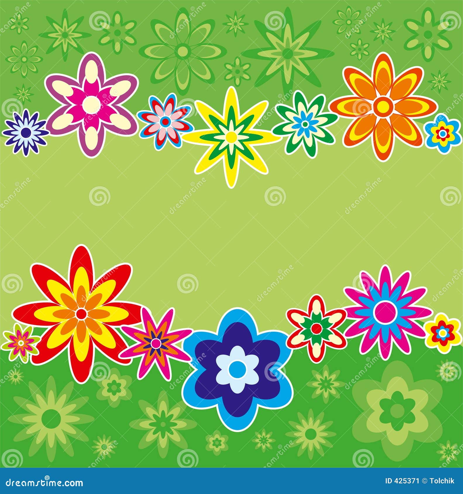 Fondo Con Las Flores, Vector Ilustración del Vector - Ilustración de