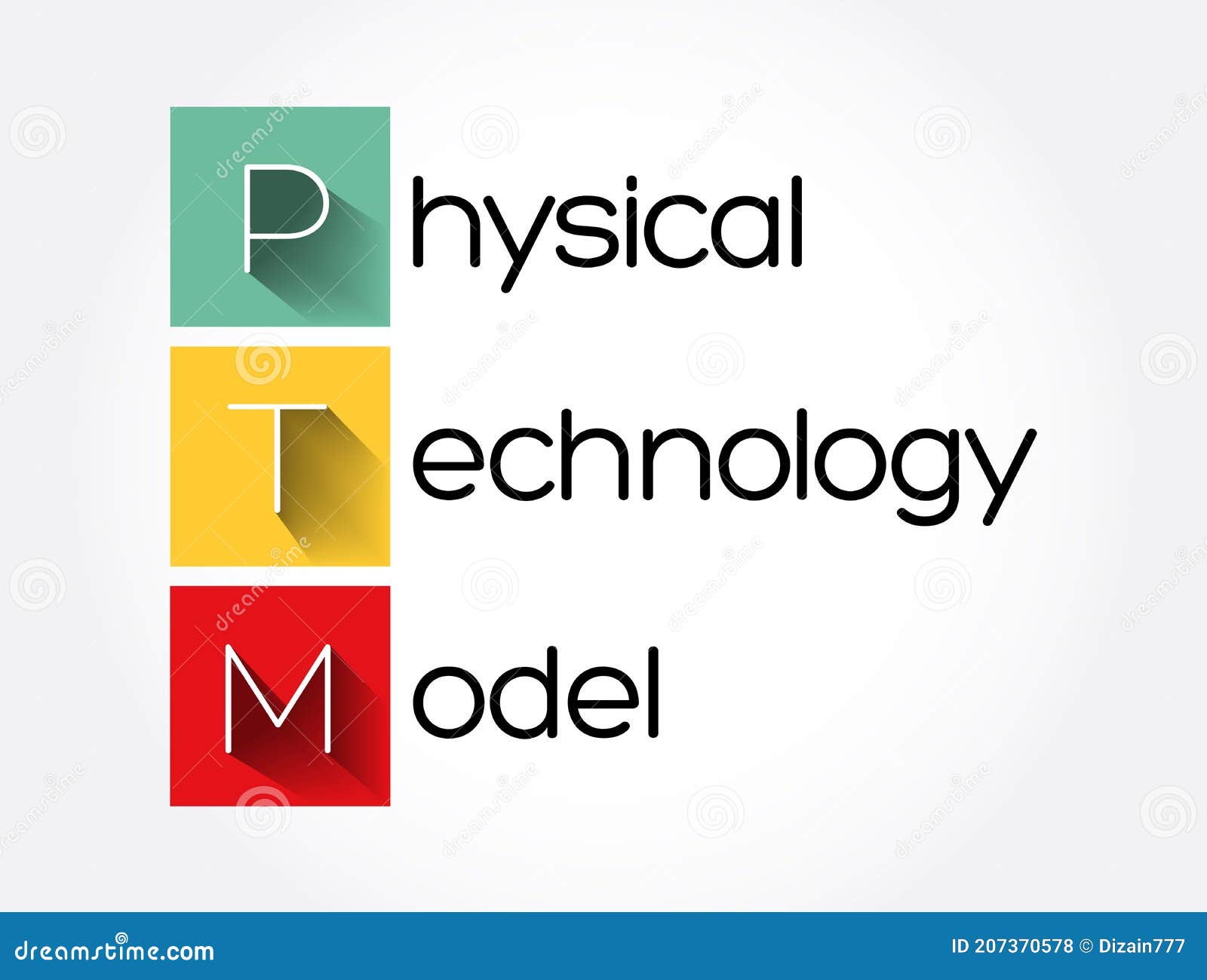 Fondo De Concepto De Modelo De Tecnología Física Ptm Stock de ilustración -  Ilustración de siglas, sistema: 207370578