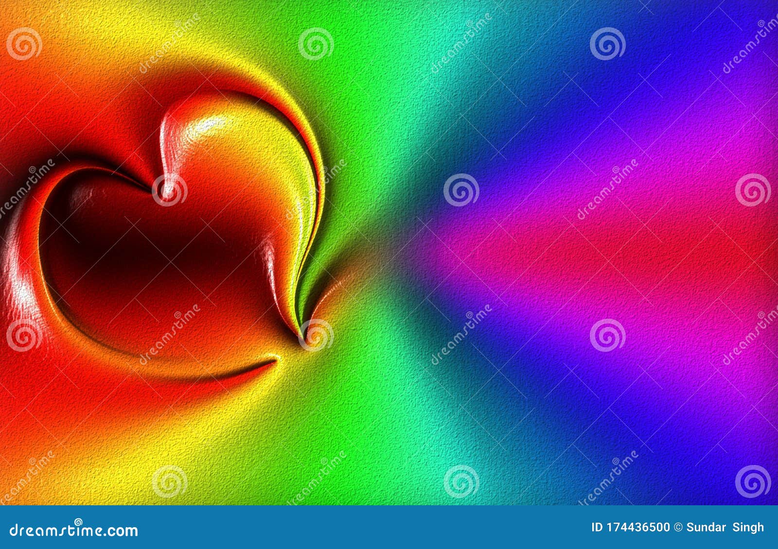 Fondo De Corazón De Amor Arcoiris Abstracto. Ilustración Vectorial. Foto de  archivo - Imagen de elegancia, forma: 174436500