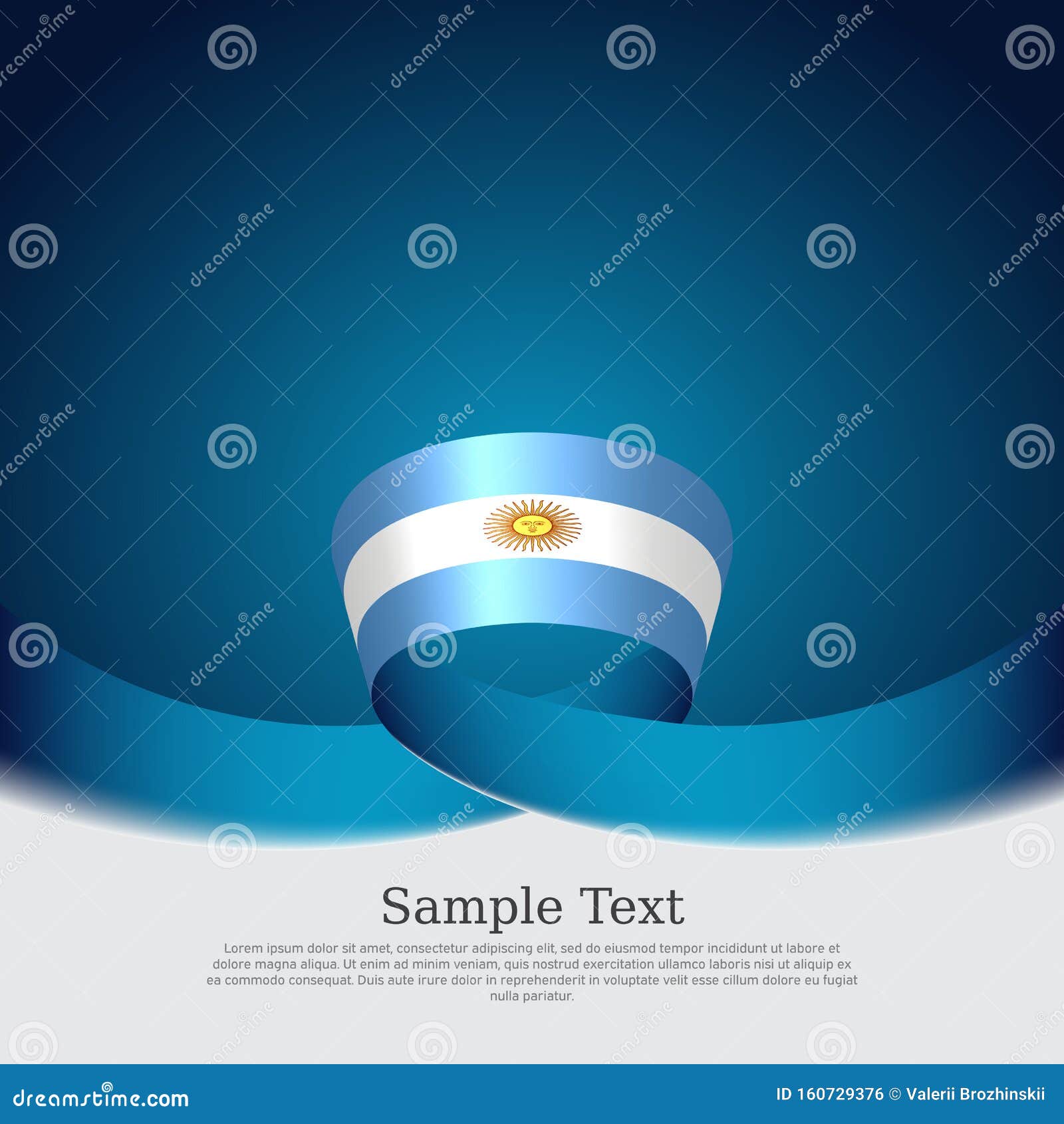 Fondo De La Bandera De La Argentina. Bandera Argentina Ondulada Con Fondo  Azul Blanco. Cartel Nacional. Dise?o De La Bandera Del V Ilustración del  Vector - Ilustración de fondo, america: 160729376