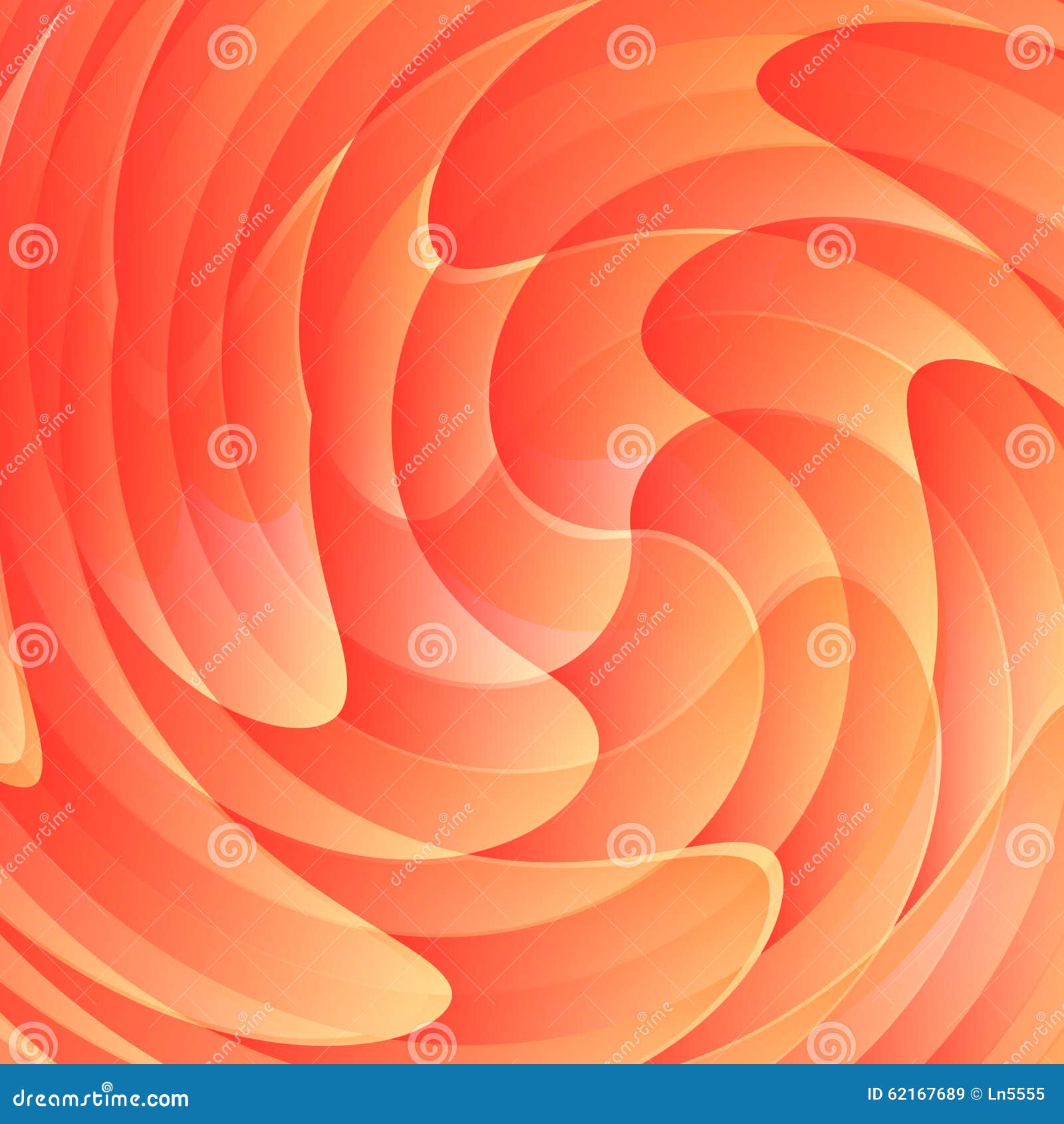 Fondo De Las Ondas Anaranjadas Y Del Rojo Stock de ilustración