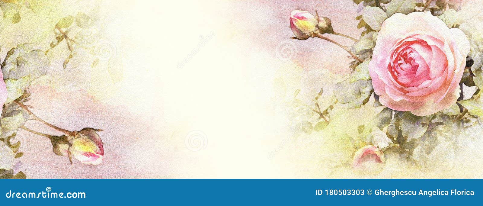 Fondo De Las Rosas Vintage De Color De Agua En La Portada De Facebook De  Papel Antiguo Stock de ilustración - Ilustración de corazones, hojas:  180503303