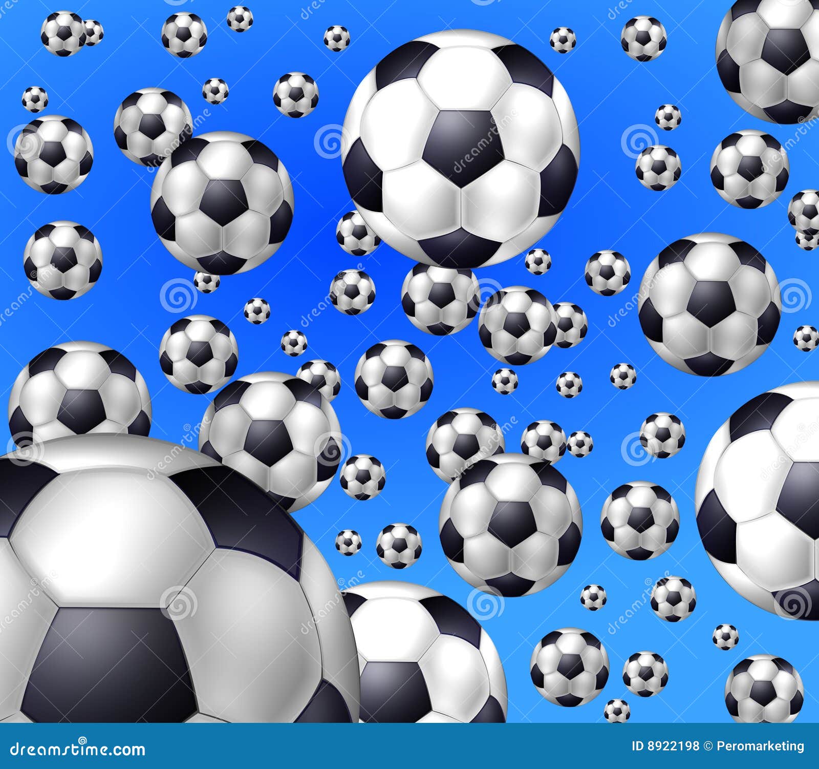 Fondo De Los Balones De Fútbol Stock de ilustración - Ilustración de  blanco, negro: 8922198