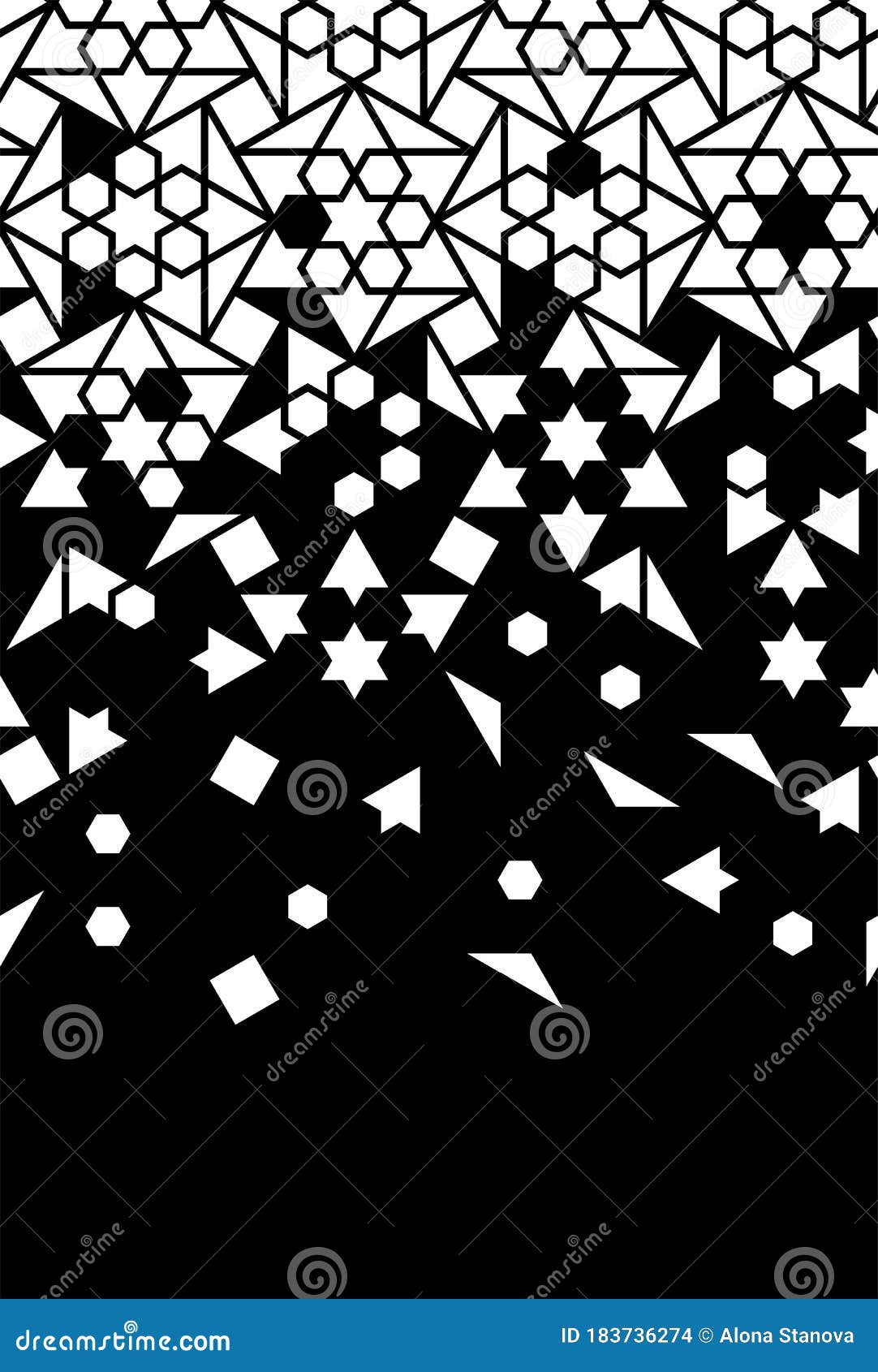 Fondo De Pantalla De Borde Transparente Negro Y Blanco Para Arabia. Textura  De Patrón De Borde De Medio Tono Arábigo Geométrico Co Ilustración del  Vector - Ilustración de rico, color: 183736274