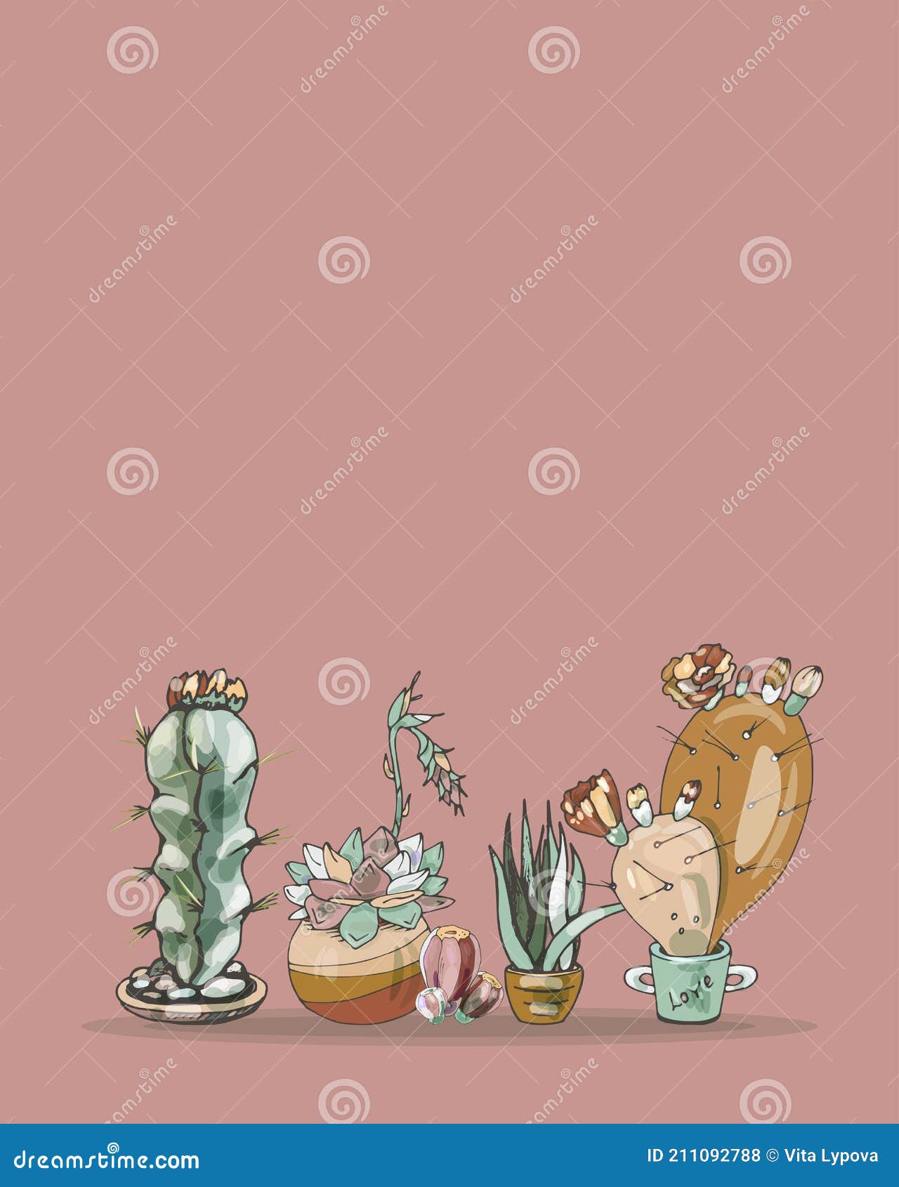 Fondo de pantalla cactus ilustración del vector. Ilustración de papel - 211092788 Fondo de pantalla cactus ilustración del vector. Ilustración de papel - 211092788