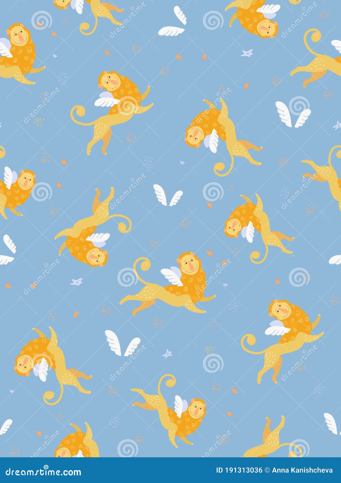 Fondo De Pantalla Transparente Para Niños. Patrón Con Estrellas De Leones  Pájaros En Un Fondo Azul Aislado. Tira Cómica Ilustración del Vector -  Ilustración de anaranjado, estrellas: 191313036