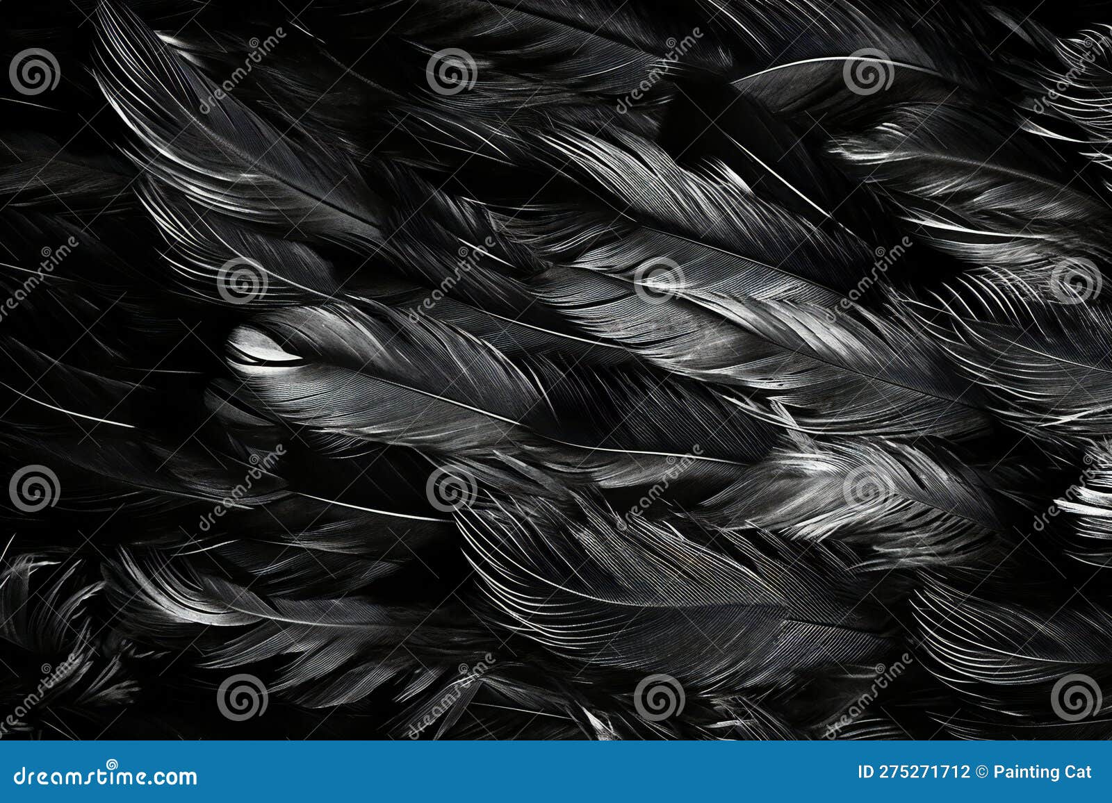 Fondo De Plumas Negras Closeup De Fondo De Textura De Plumas Negras Stock  de ilustración - Ilustración de negro, animal: 275271712