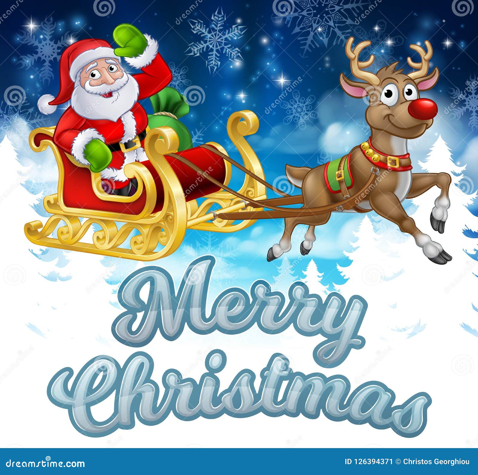 Merry Christmas Cartoon Pics : Christmas Cartoon Images Stock Photos