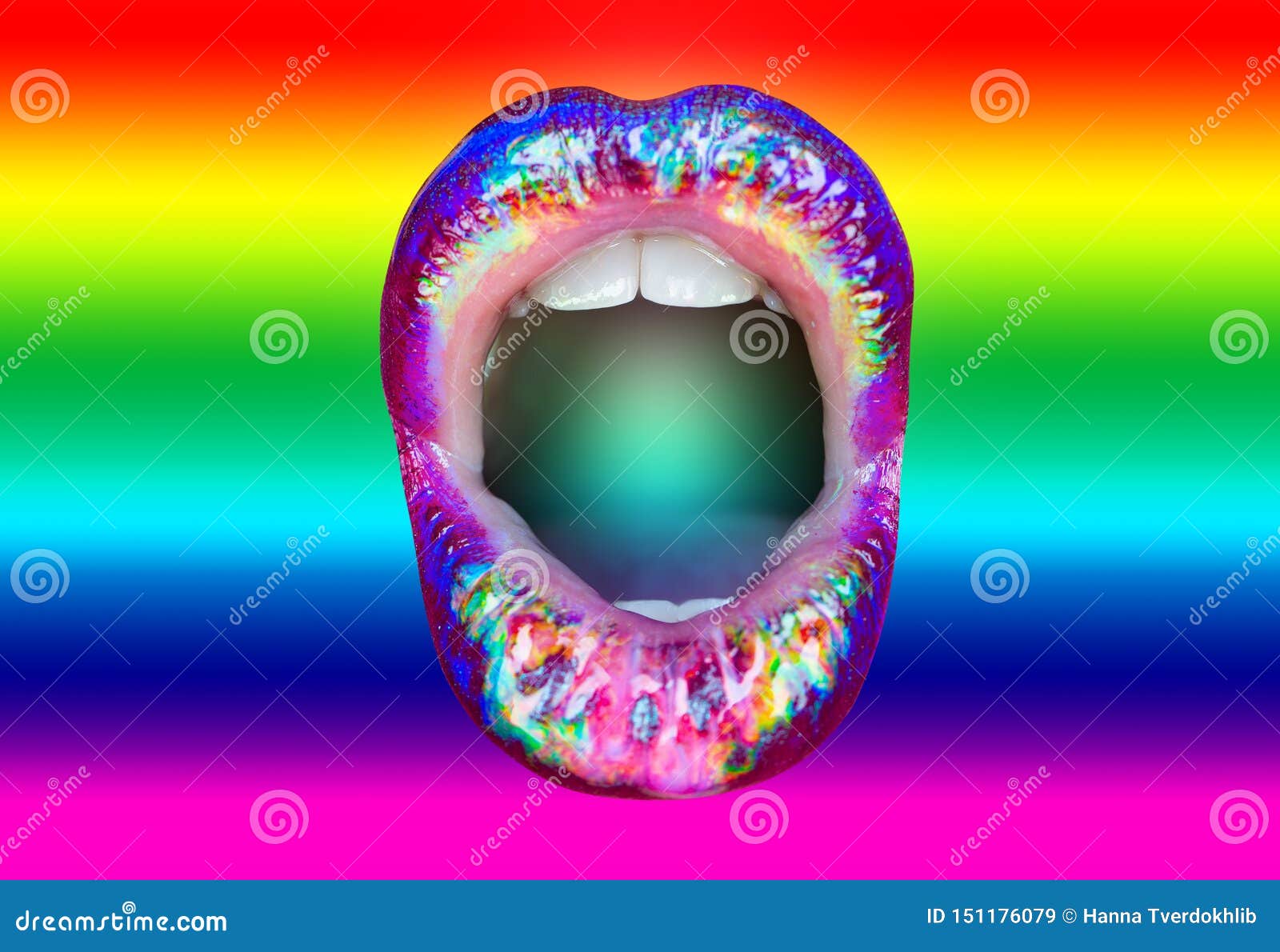 Fondo Del Arco Iris Y Boca Femenina Un Grito Para Las Derechas De Las  Mujeres Lesbiana Y Símbolo Gay Maquillaje Atractivo Multico Imagen de  archivo - Imagen de multicolor, sexual: 151176079