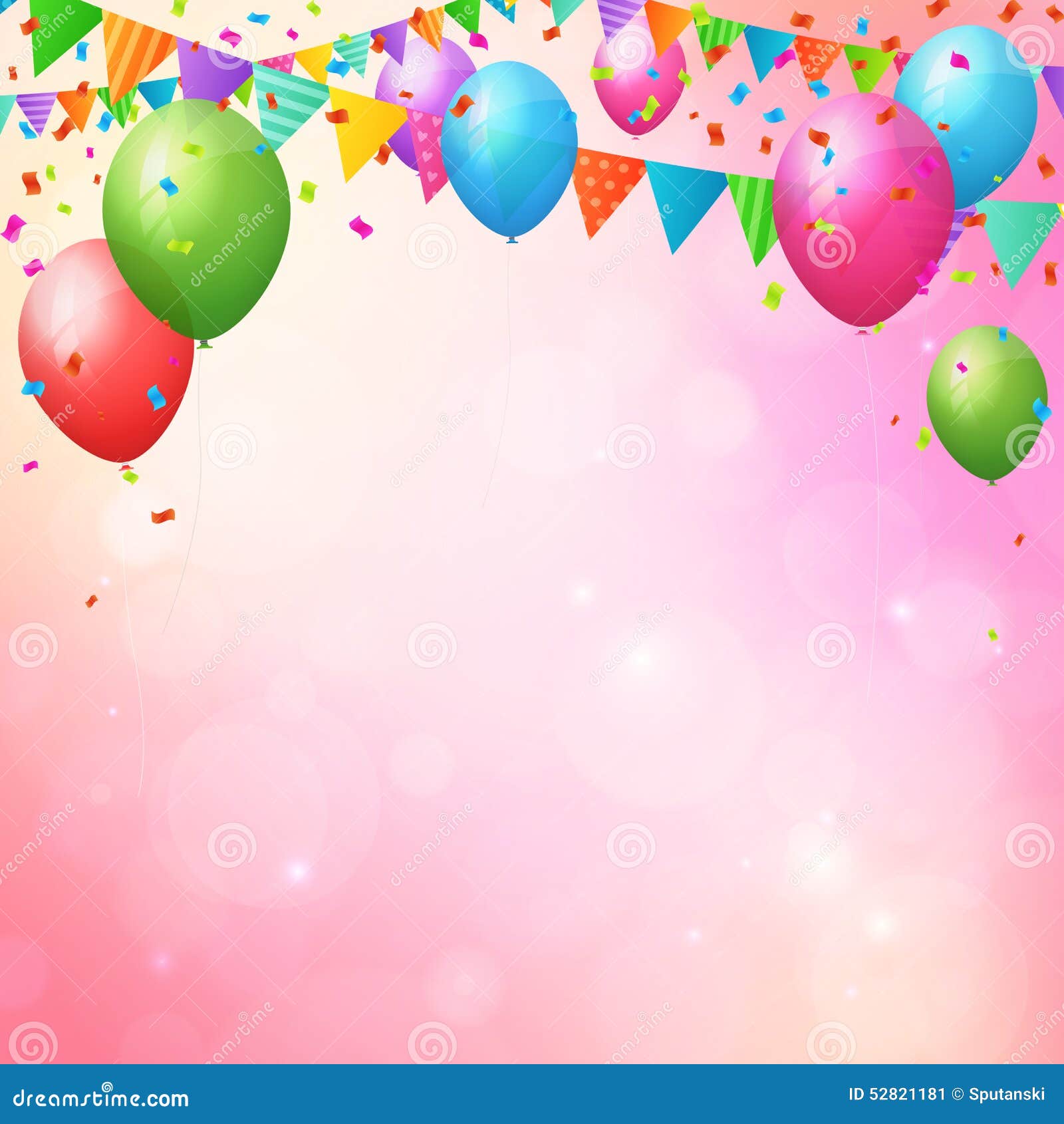 tarjeta de cumpleaños con elementos fondo de feliz cumpleaños globo fondo  de vector de caja de regalo 11580196 Vector en Vecteezy