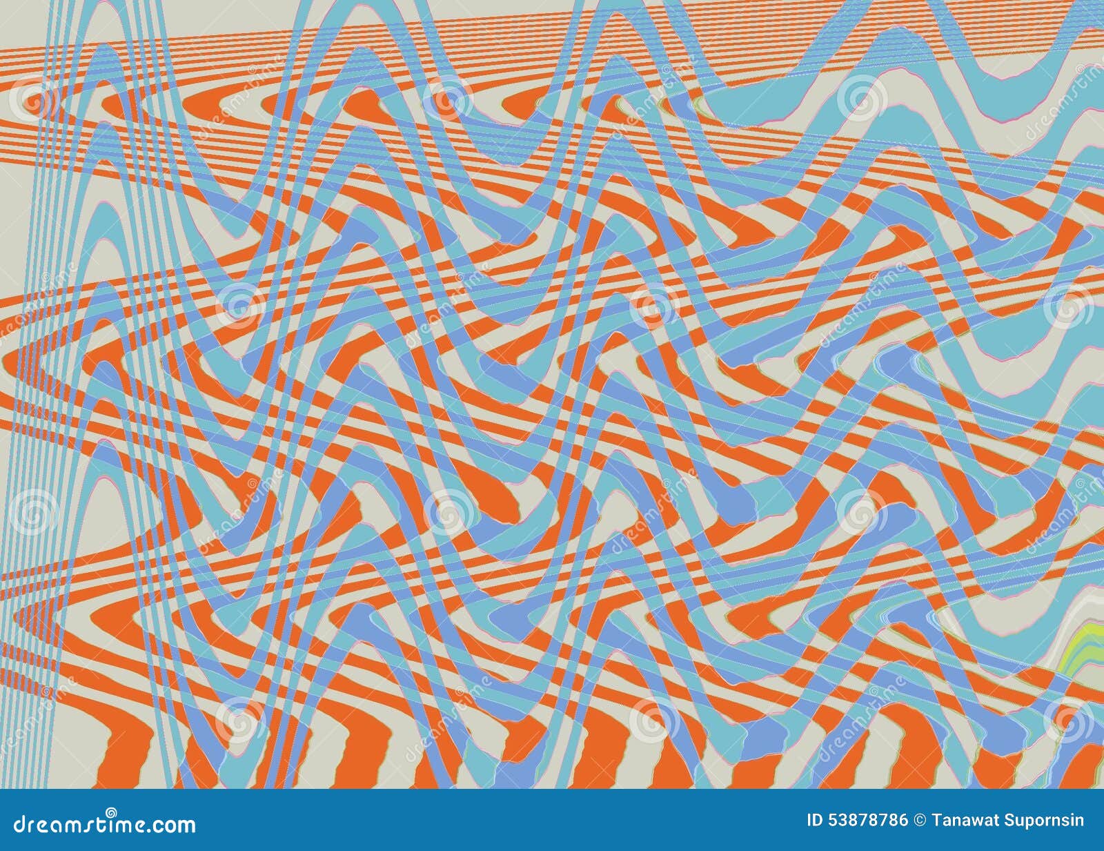 Fondo del modelo de onda de agua. Papel pintado anaranjado azul del color de la onda abstracta