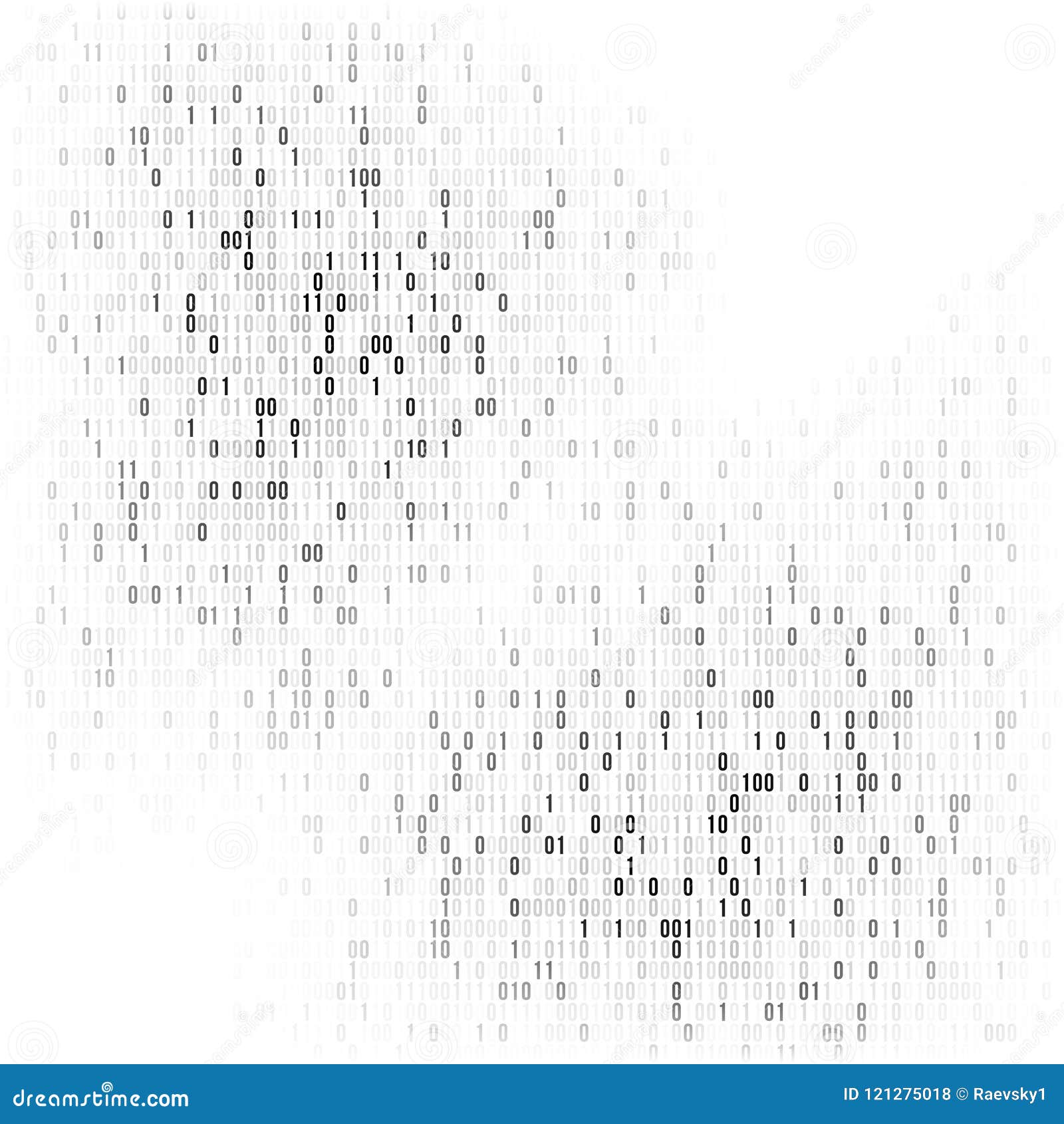 Fondo Del Vector Del Codigo Binario Con Numeros Uno Y Cero Inteligencia Artificial Datos Grandes Sistema Elegante Codificacion O Ilustracion Del Vector Ilustracion