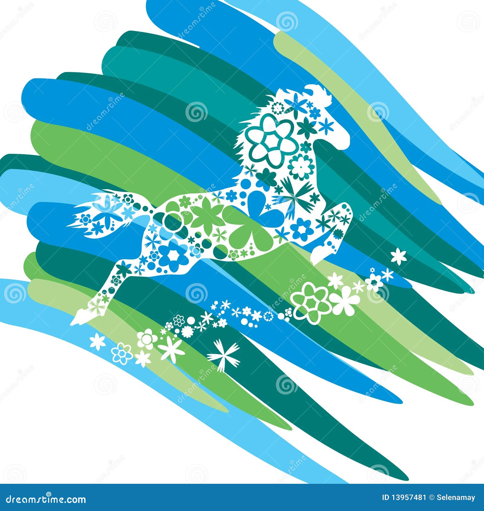 Fondo Del Vector Con El Caballo Ilustración del Vector - Ilustración de