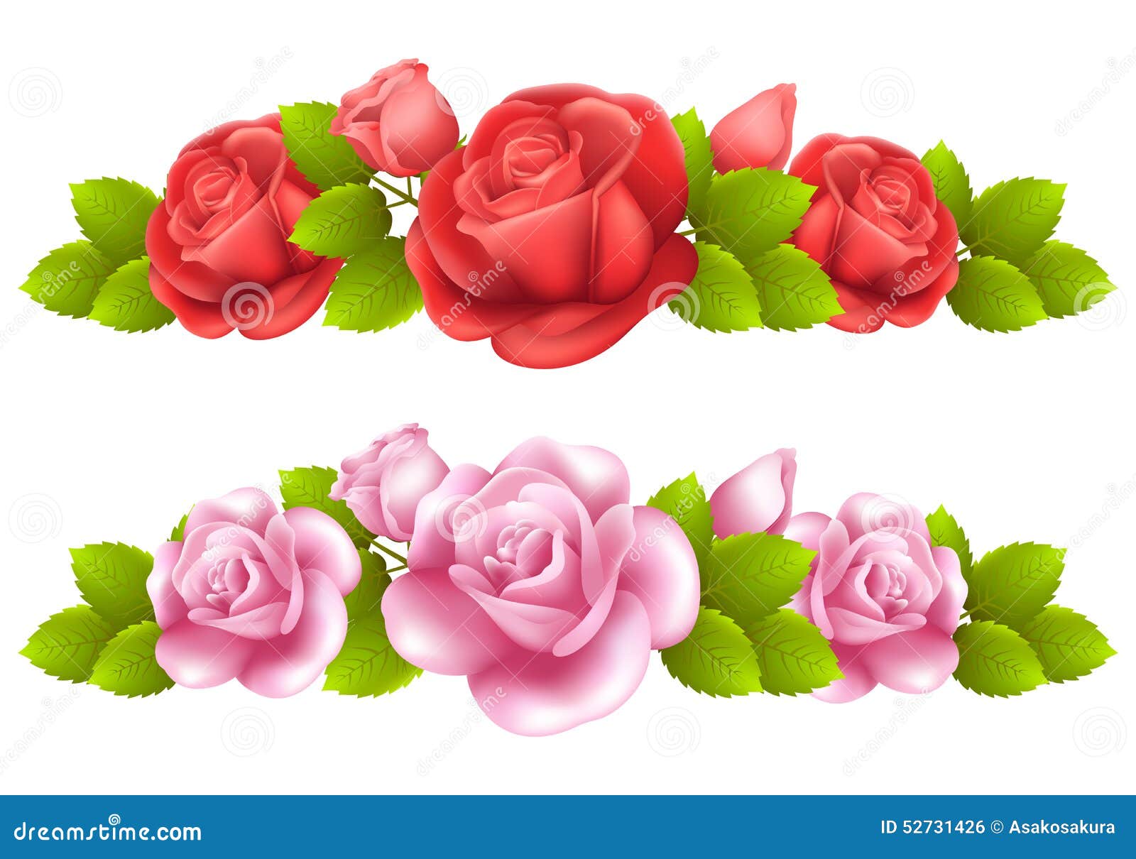 Fondo Del Vector Con Las Rosas Coloreadas Ilustración del Vector -  Ilustración de hermoso, marco: 52731426