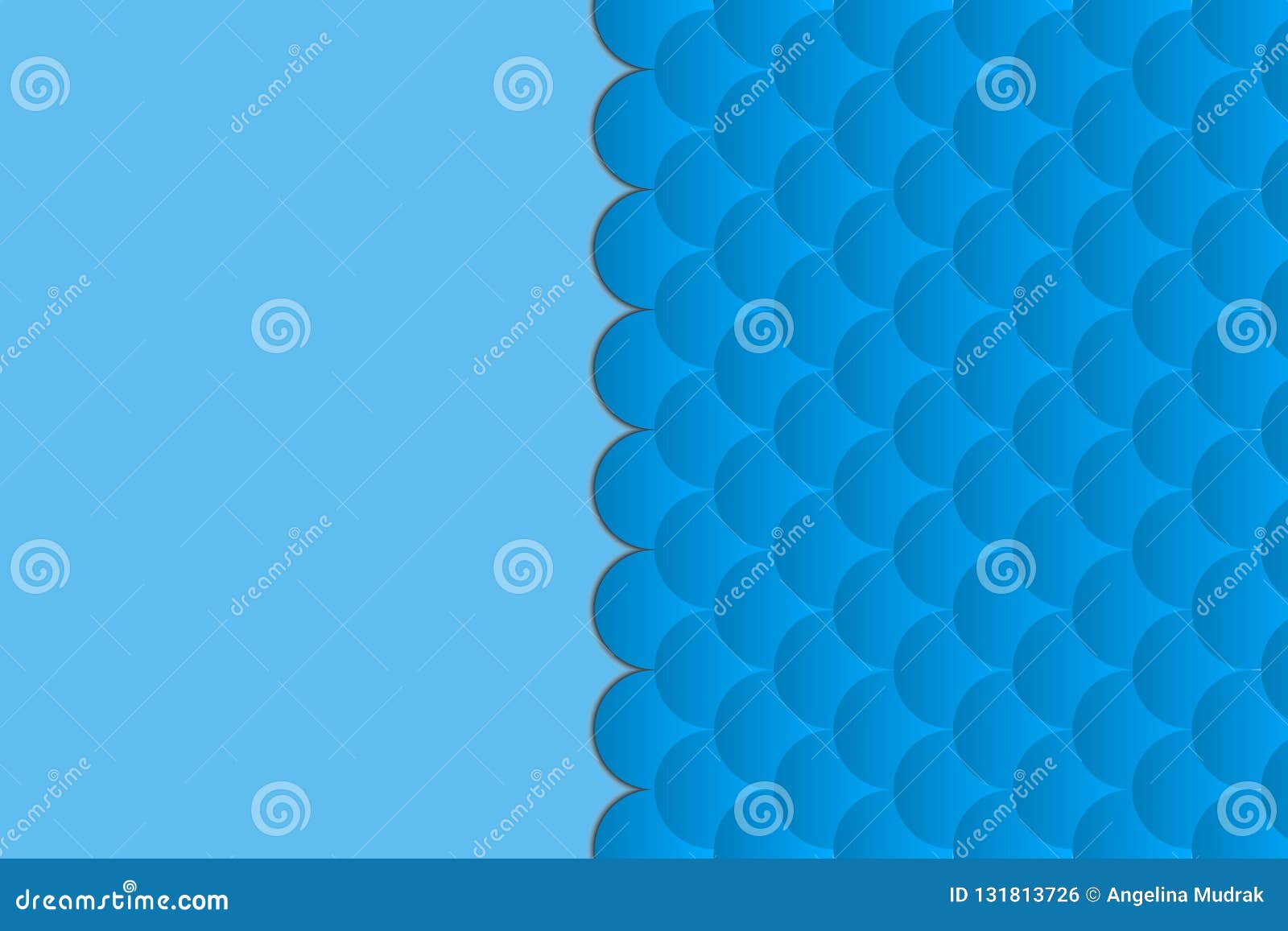 Fondo geometrico astratto sul tema marino onde del modello blu o della struttura piana Con spazio per testo. Fondo delle squame su un fondo blu