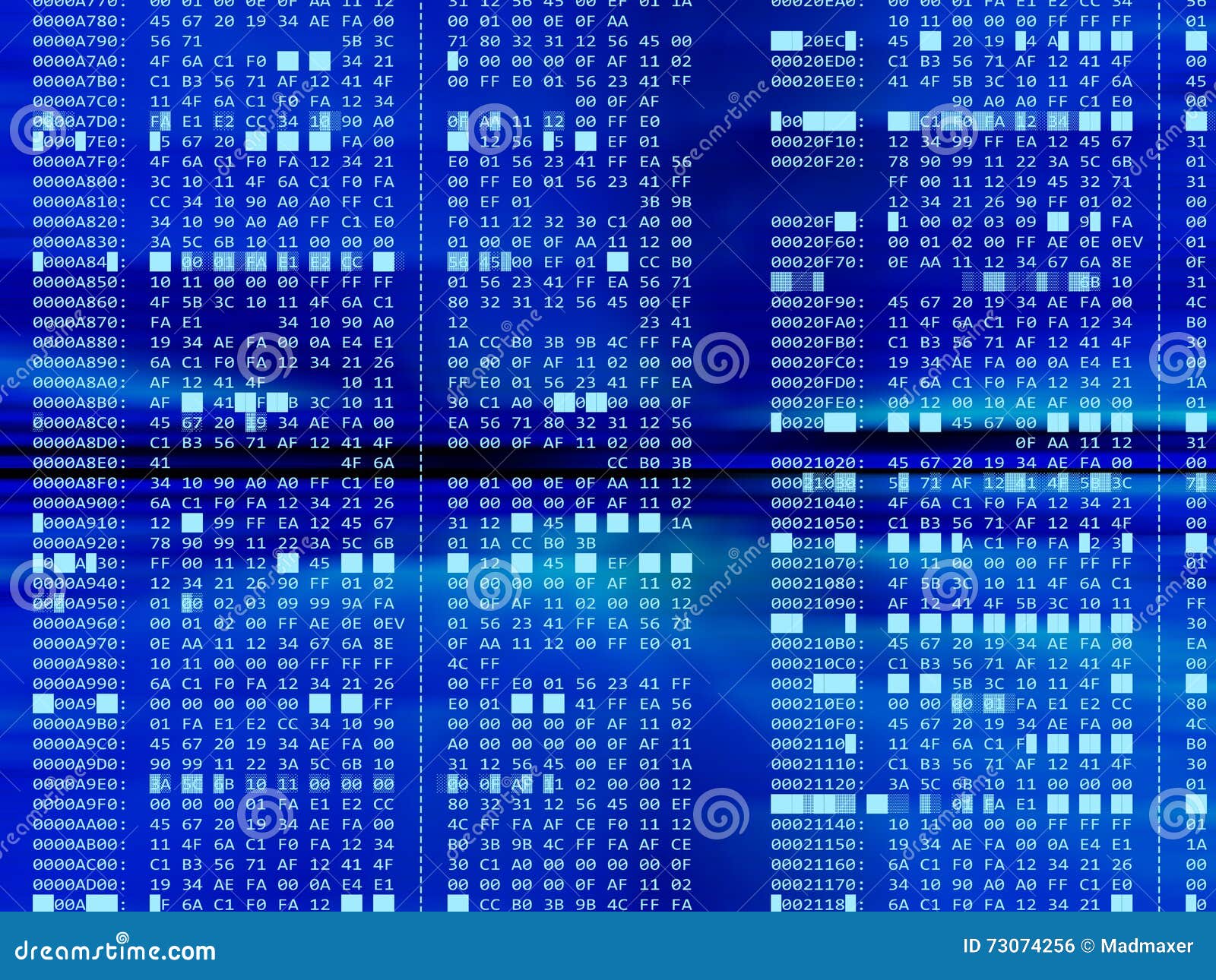 Fondo Hexadecimal Del Código Stock de ilustración Ilustración de