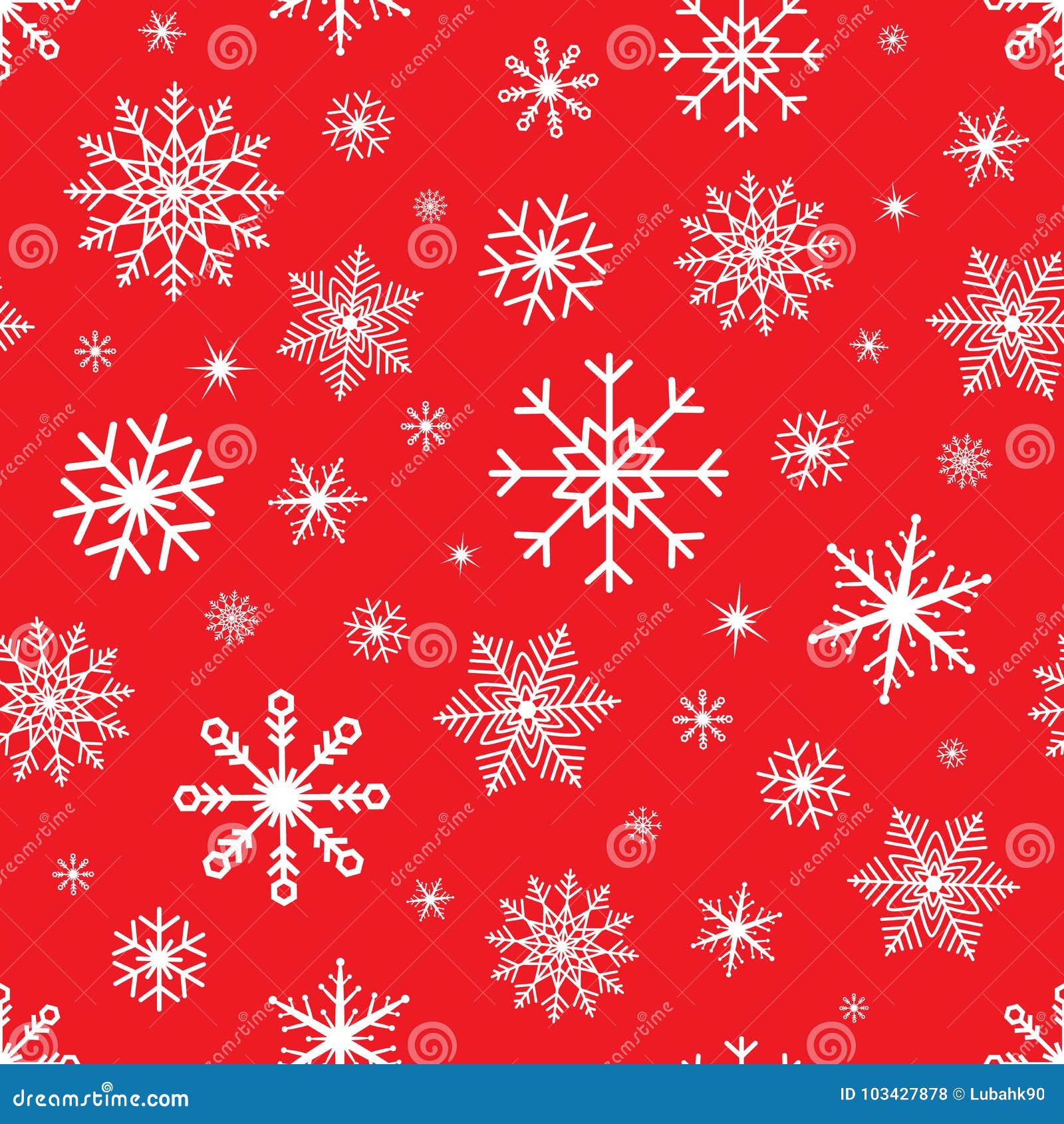 Fondo Inconsútil De La Navidad Con Los Copos De Nieve Modelo Del Vector Del  Copo De Nieve En Fondo Rojo Diseño Del Invierno Ilustración del Vector -  Ilustración de decorativo, snowflakes: 103427878