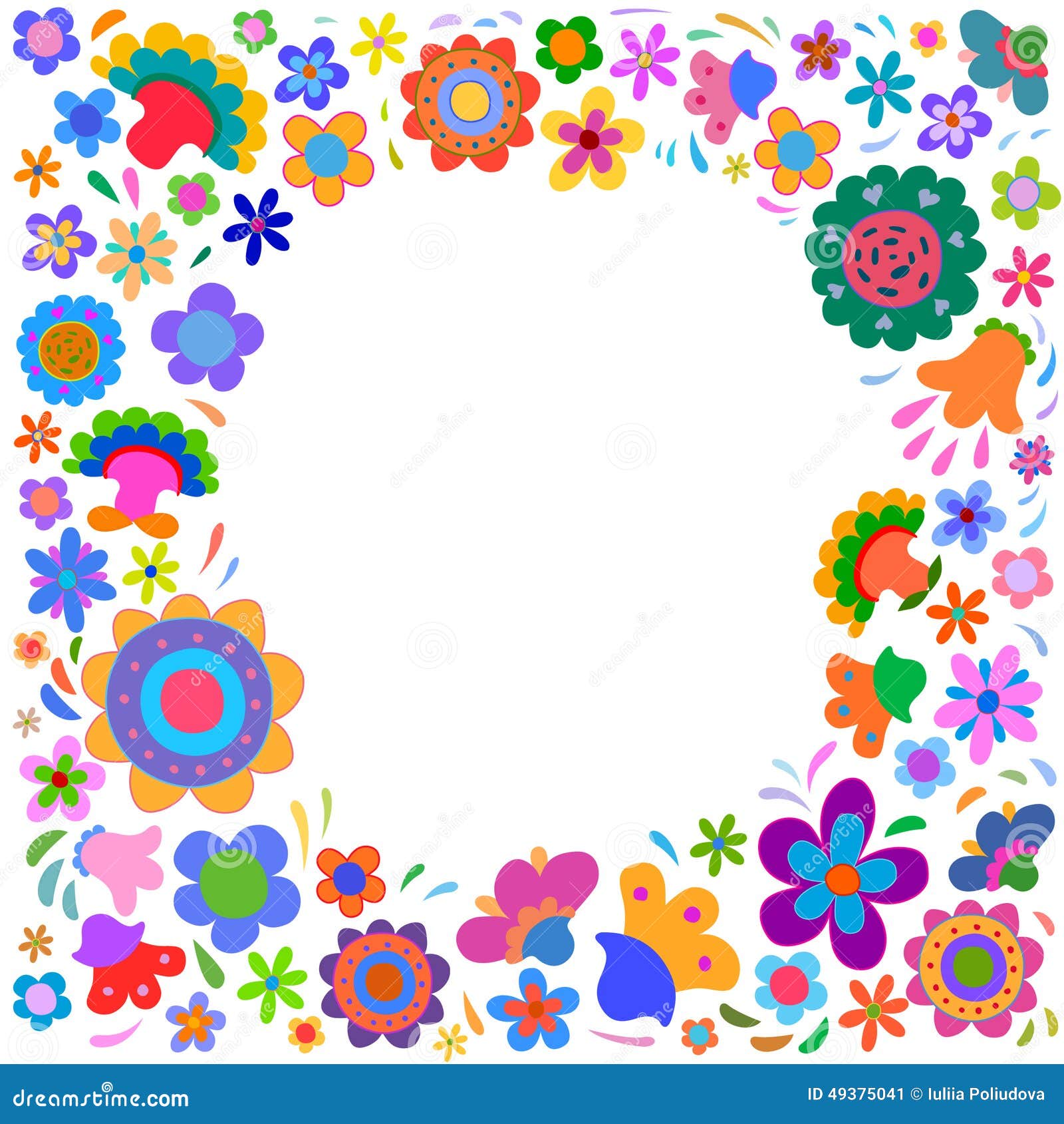 Fondo infantil stock de ilustración. Ilustración de flores - 49375041